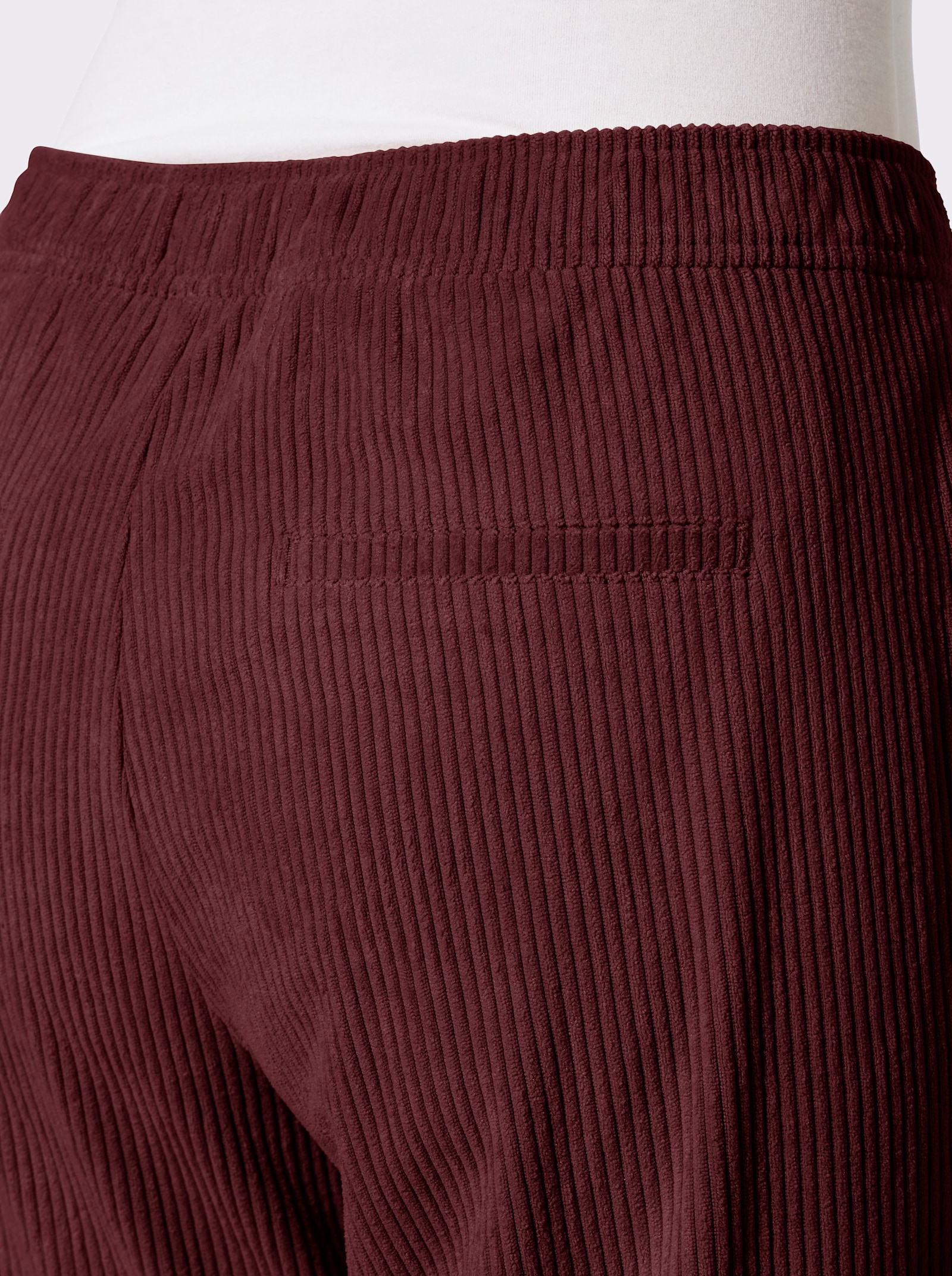 Cordhose mit Rundum-Dehnbund - bordeaux