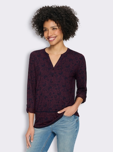 heine T-shirt imprimé - bordeaux-marine imprimé