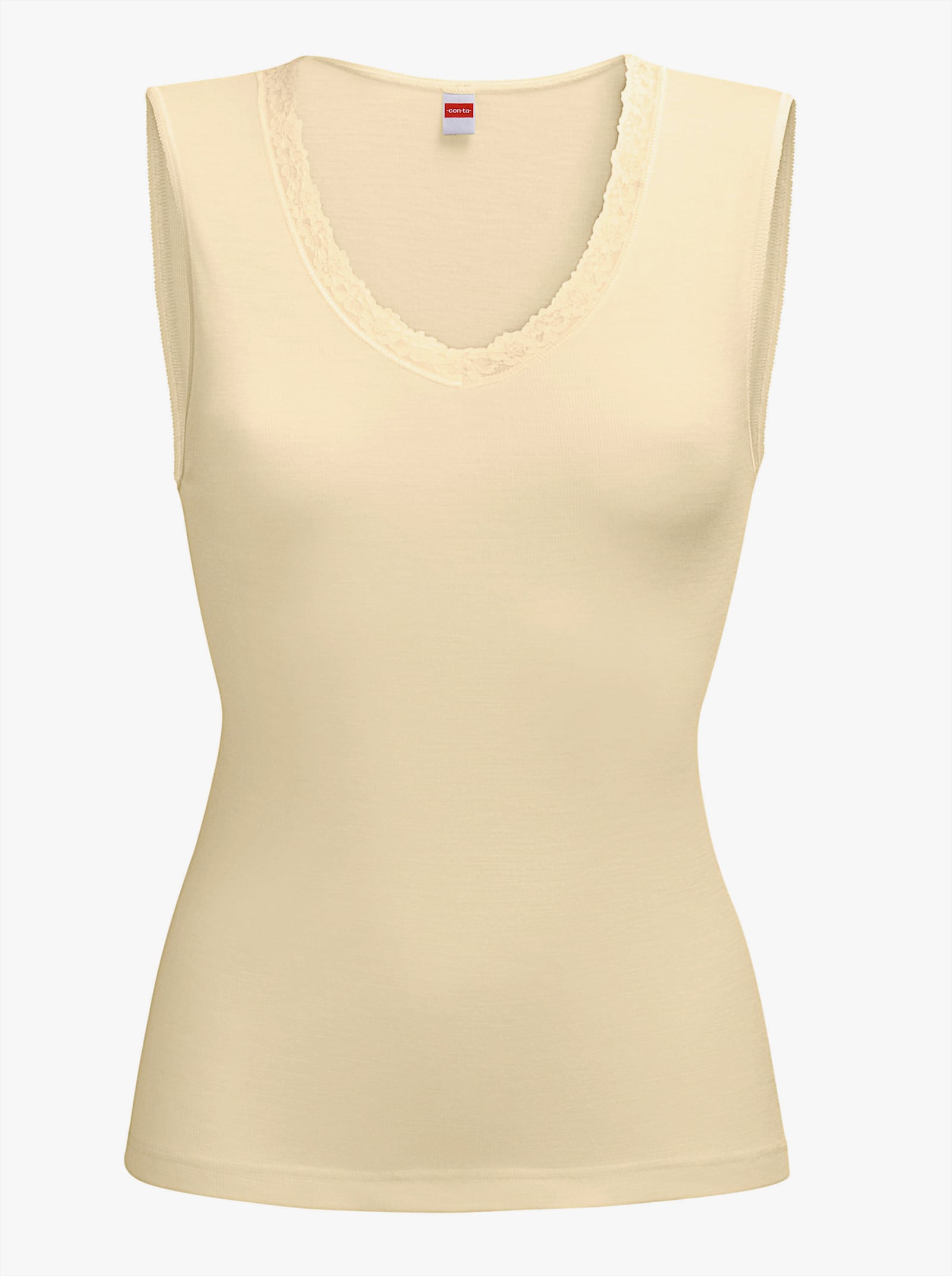 conta Hemd van merino - wolwit