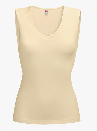 conta Spenzer in Merino-Qualität - wollweiß