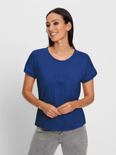 heine Kurzarmshirt mit Elasthan-Anteil - royalblau