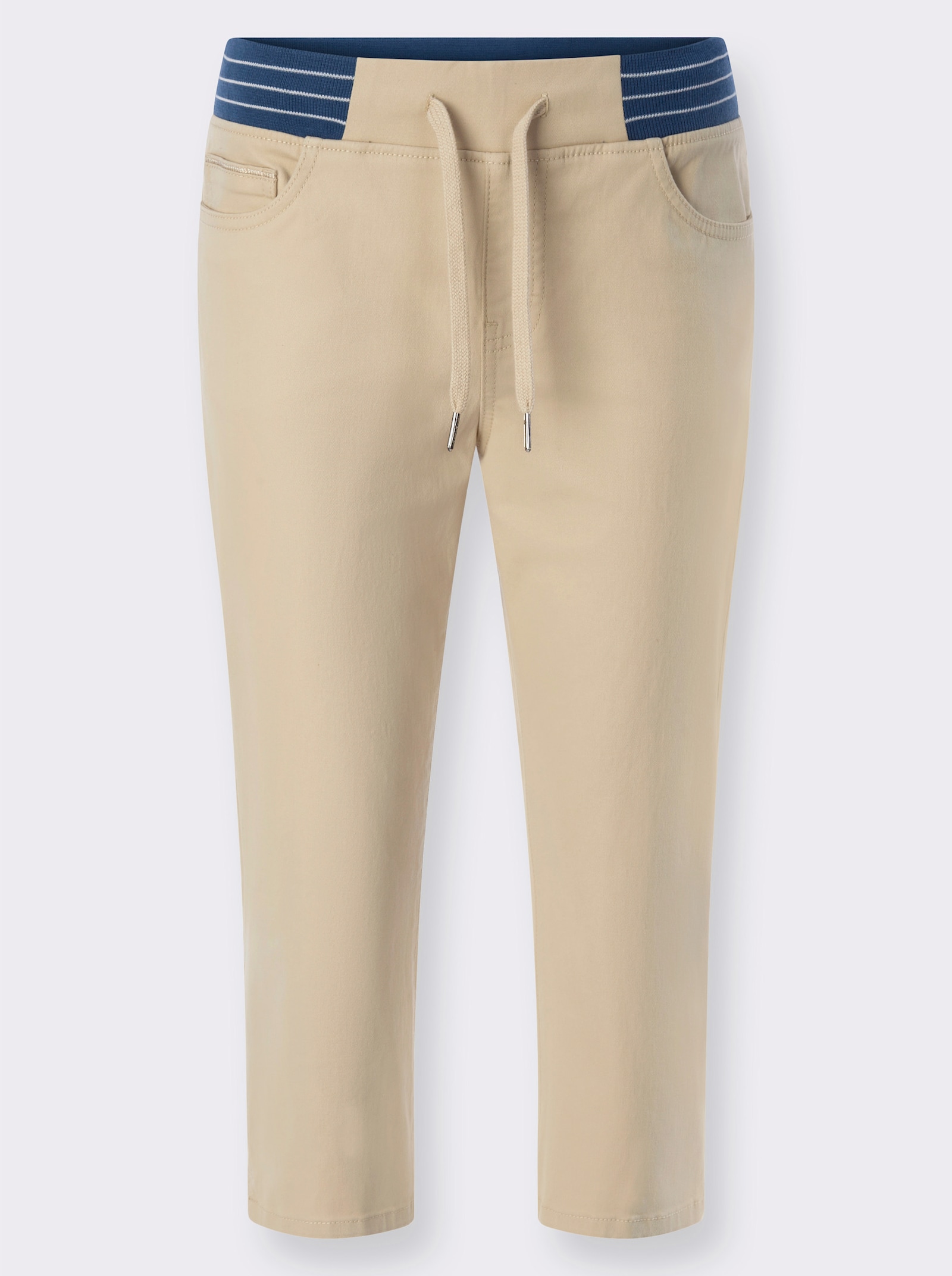 Caprijeans mit Rundum-Dehnbund - sand