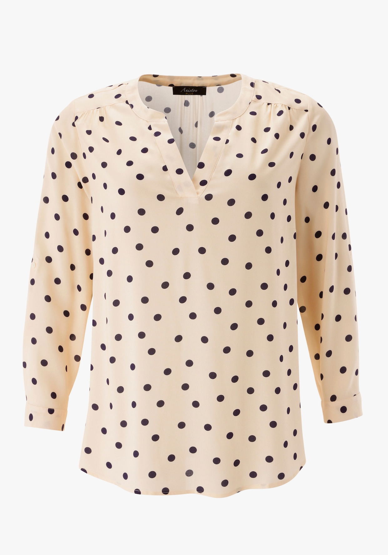 Aniston PLUS Schlupfbluse - wollweiß-marine