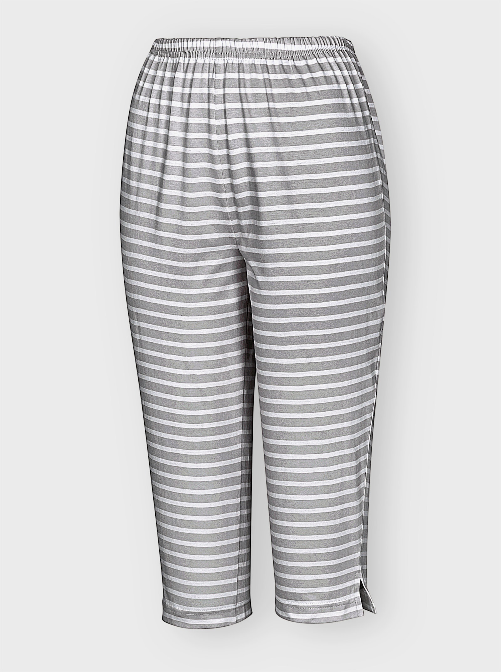 wäschepur Capri-legging - steengrijs/wit gestreept