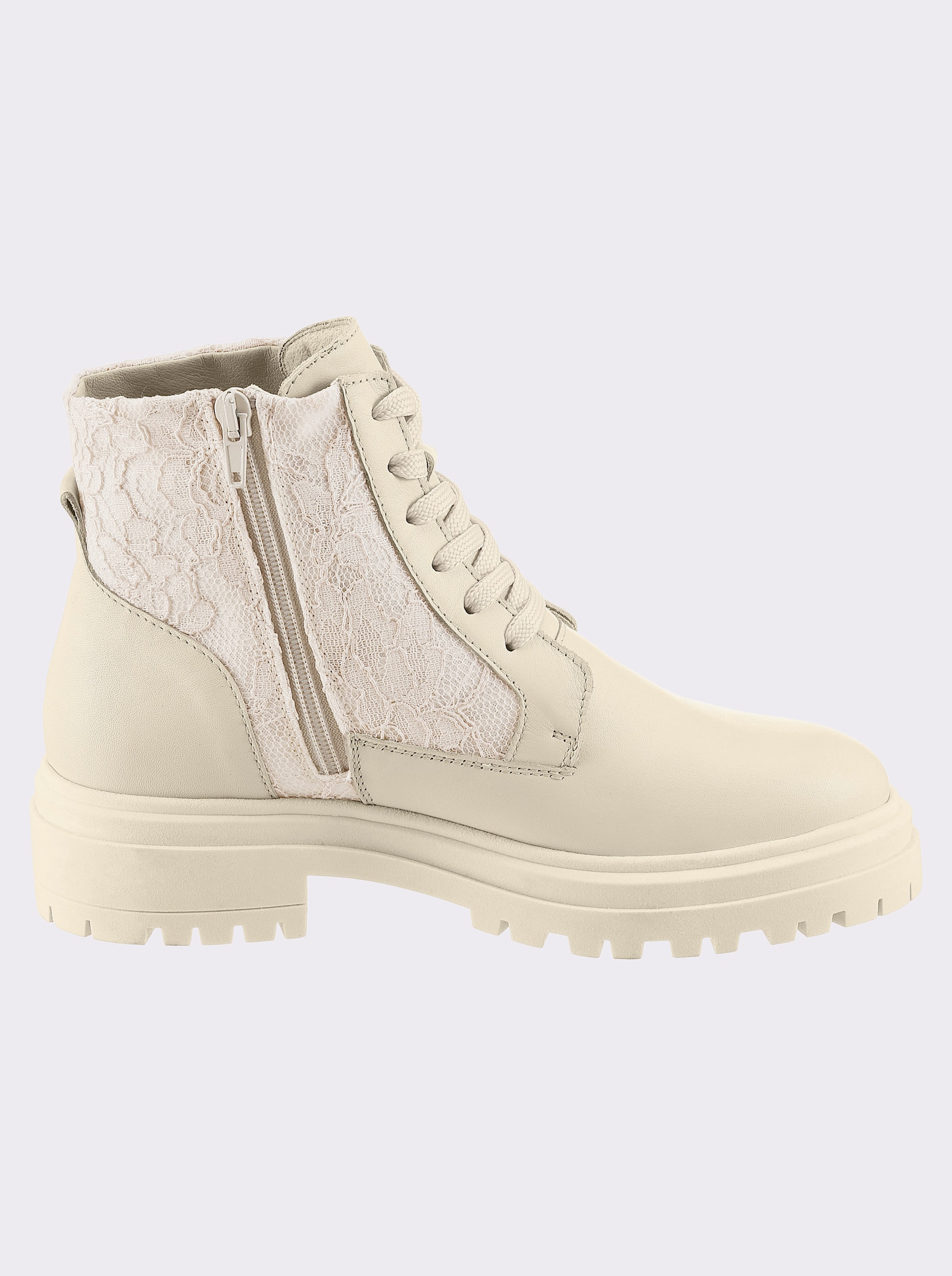 heine Schnürstiefelette - creme