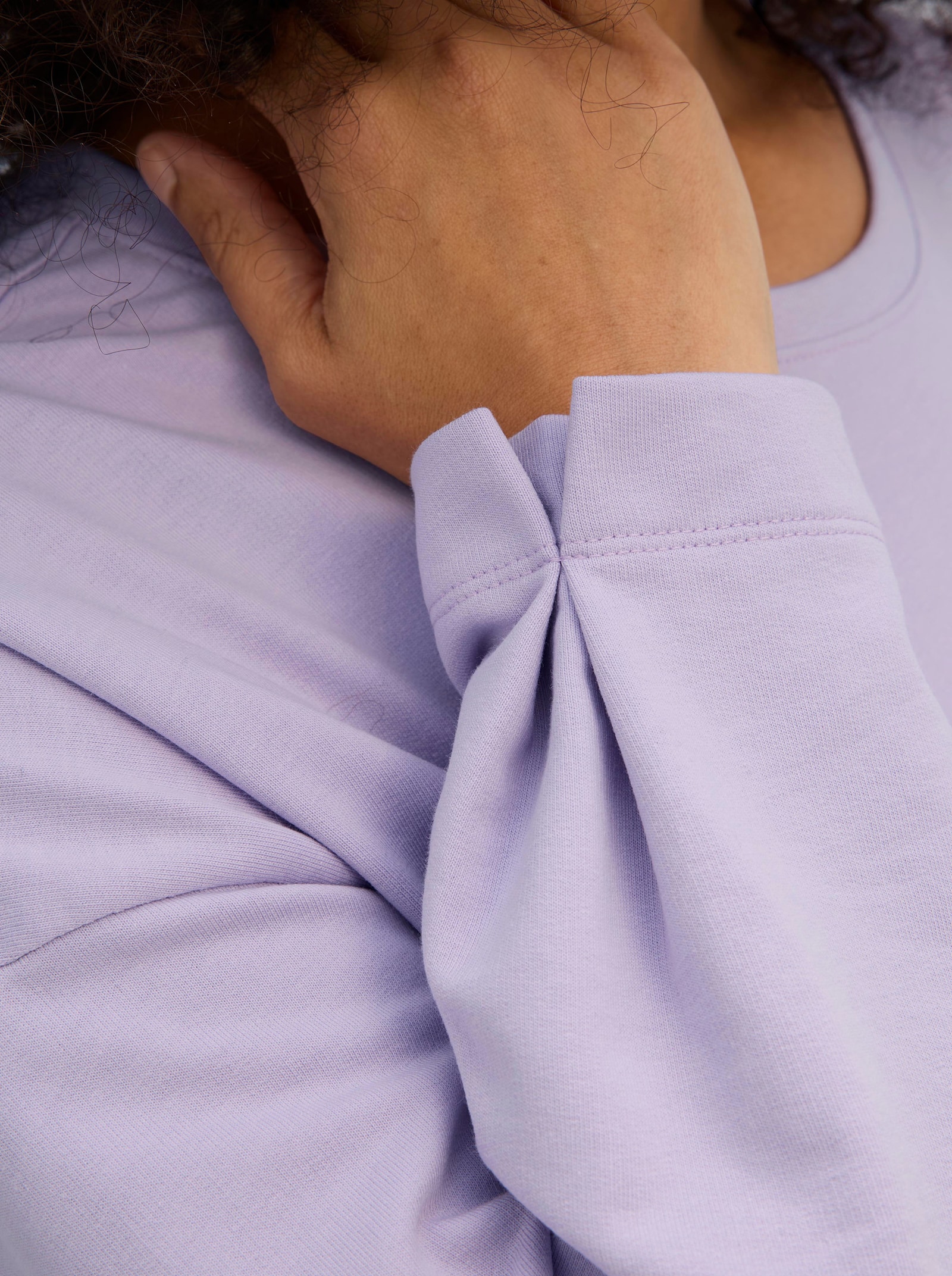 sheego Sweatshirt in Oversize-Form - flieder