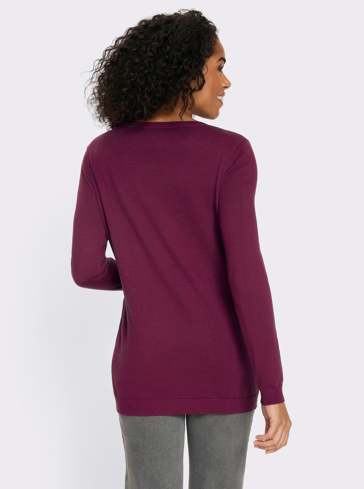 Longpullover mit 50% Baumwolle - malve