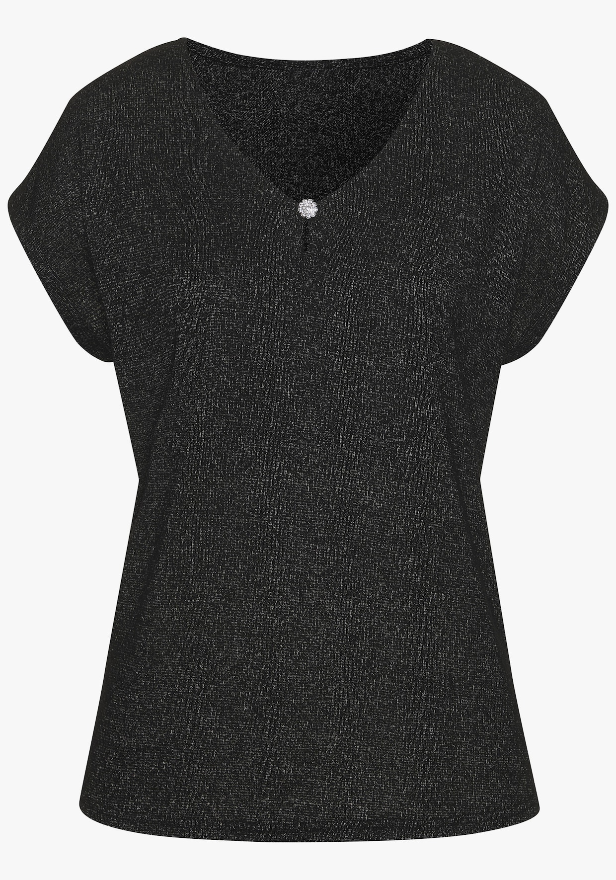 LASCANA Kurzarmshirt - schwarz