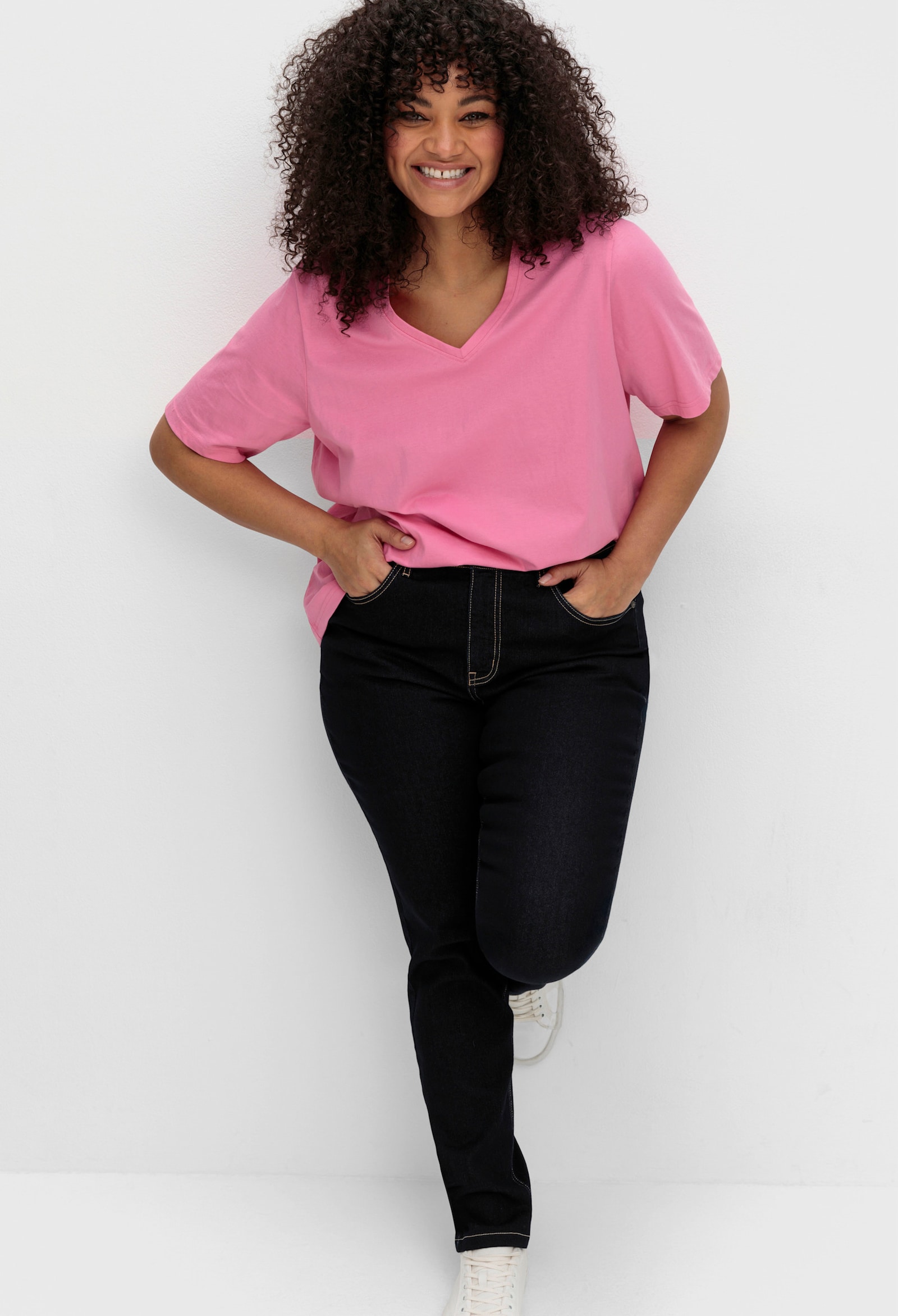 sheego Jeans in schmaler Beinform - blue black denim