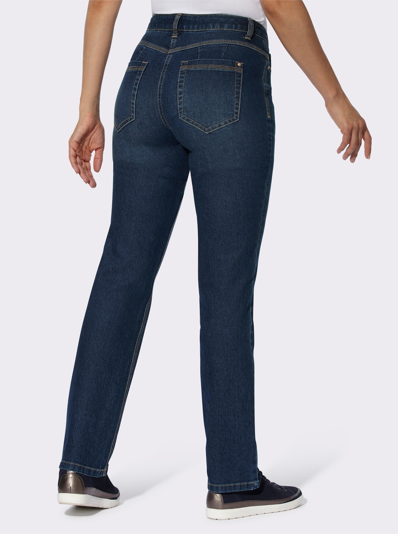 5-Pocket-Jeans mit Bauch-weg-Effekt - blue-stone-washed