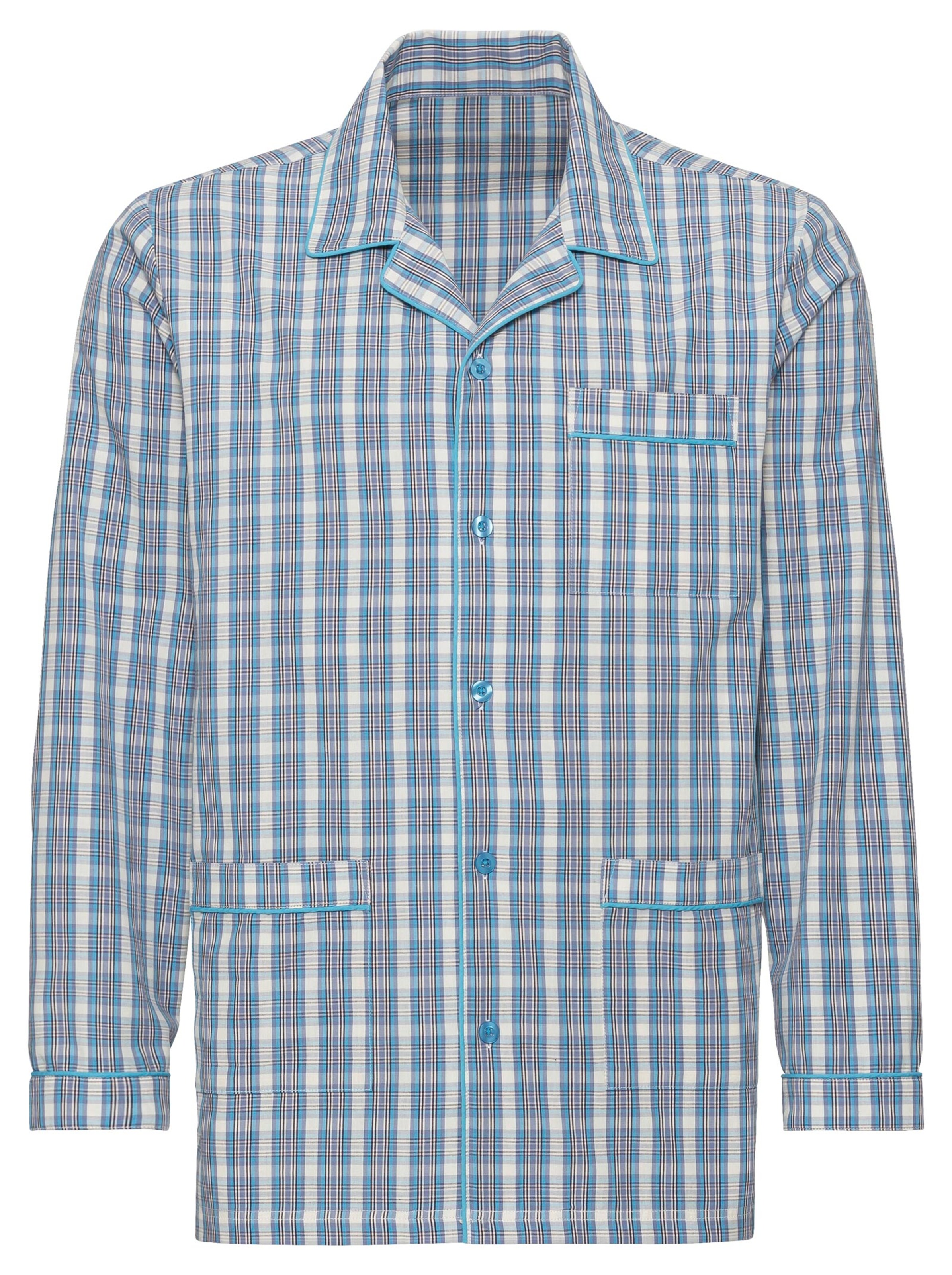 KINGsCLUB Pyjama - blau-kariert