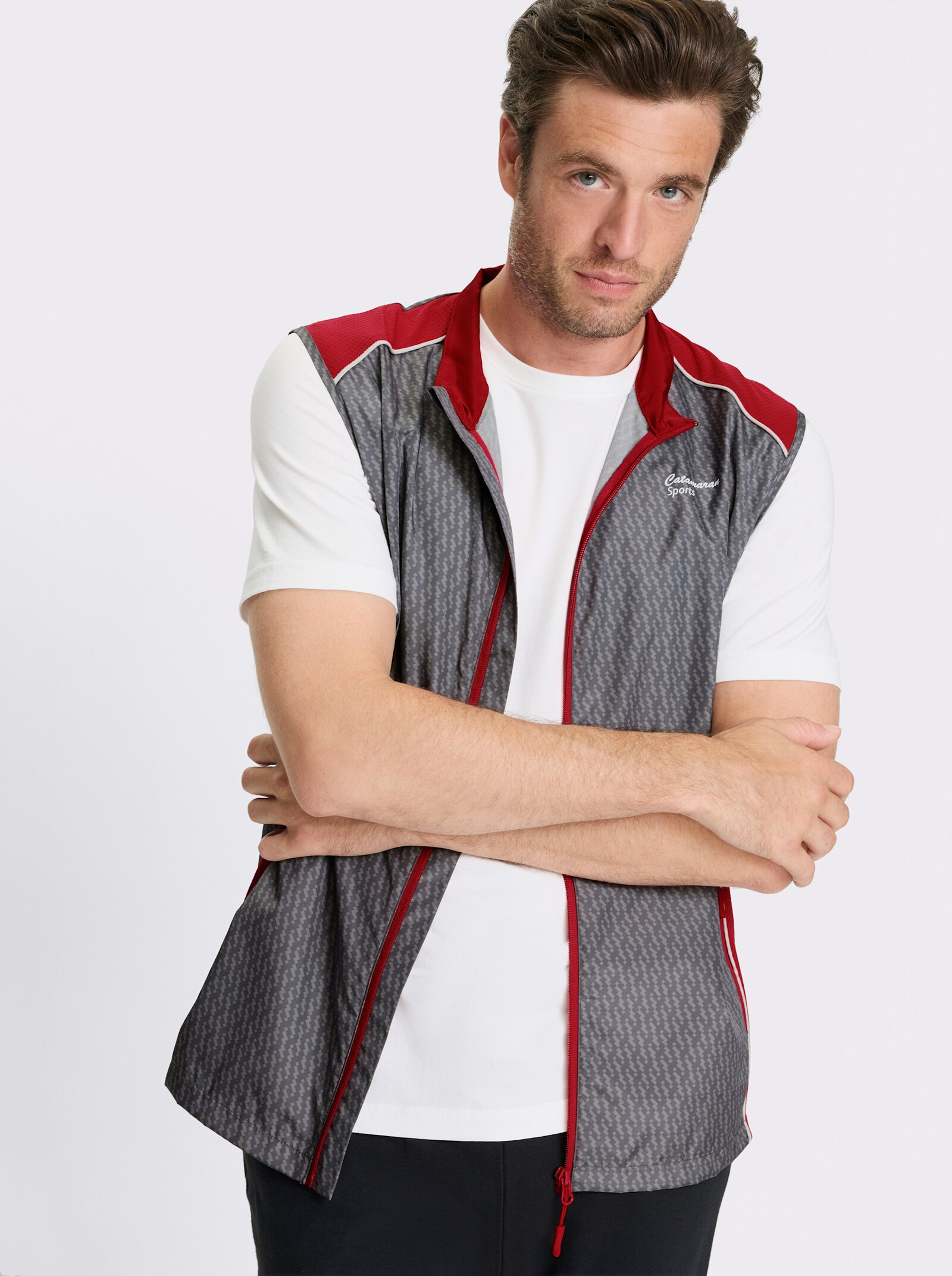 Catamaran Sports Functioneel gilet met ritszak achter - rood