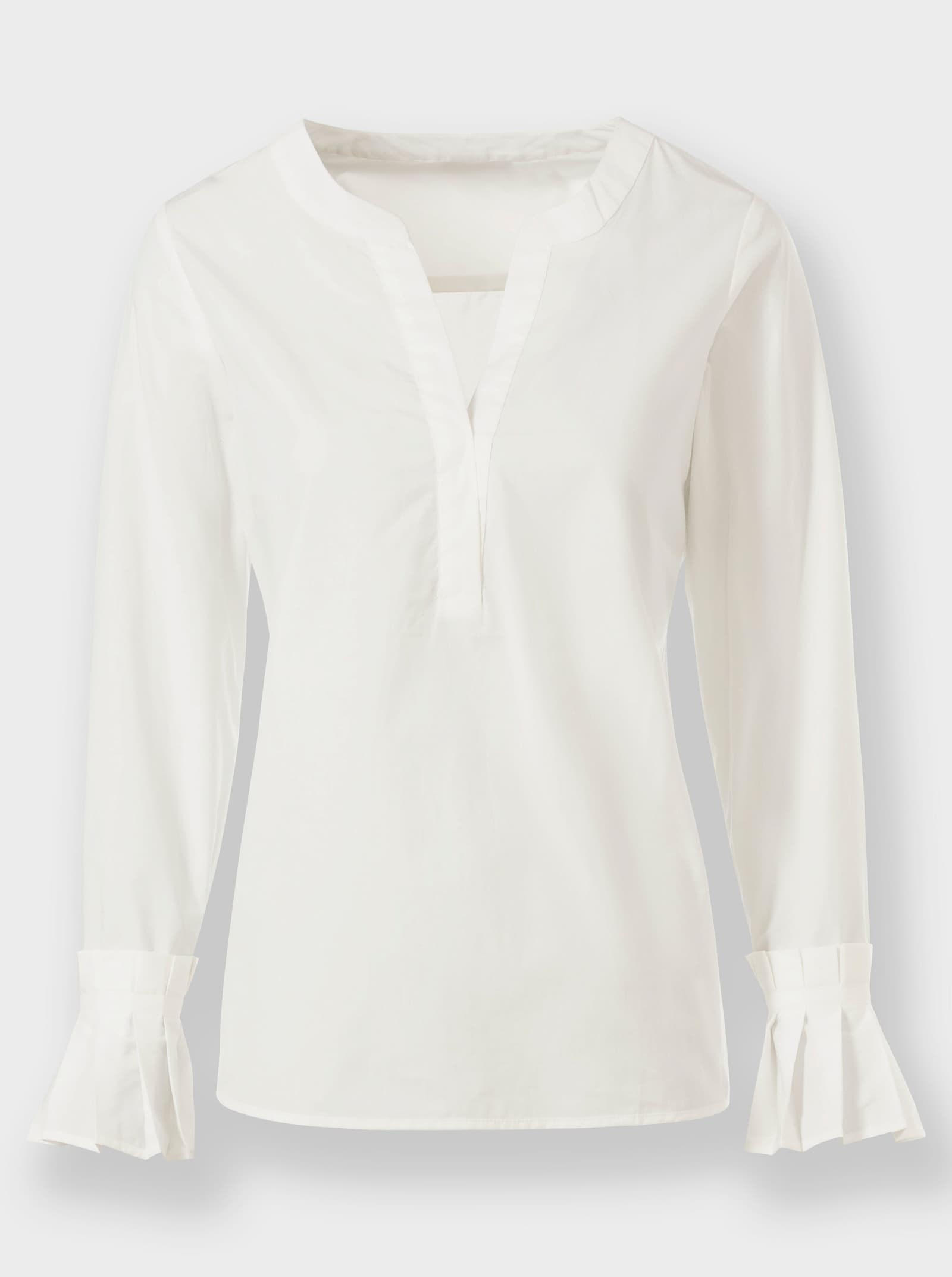 heine Blouse met lange mouwen en plissé - ecru