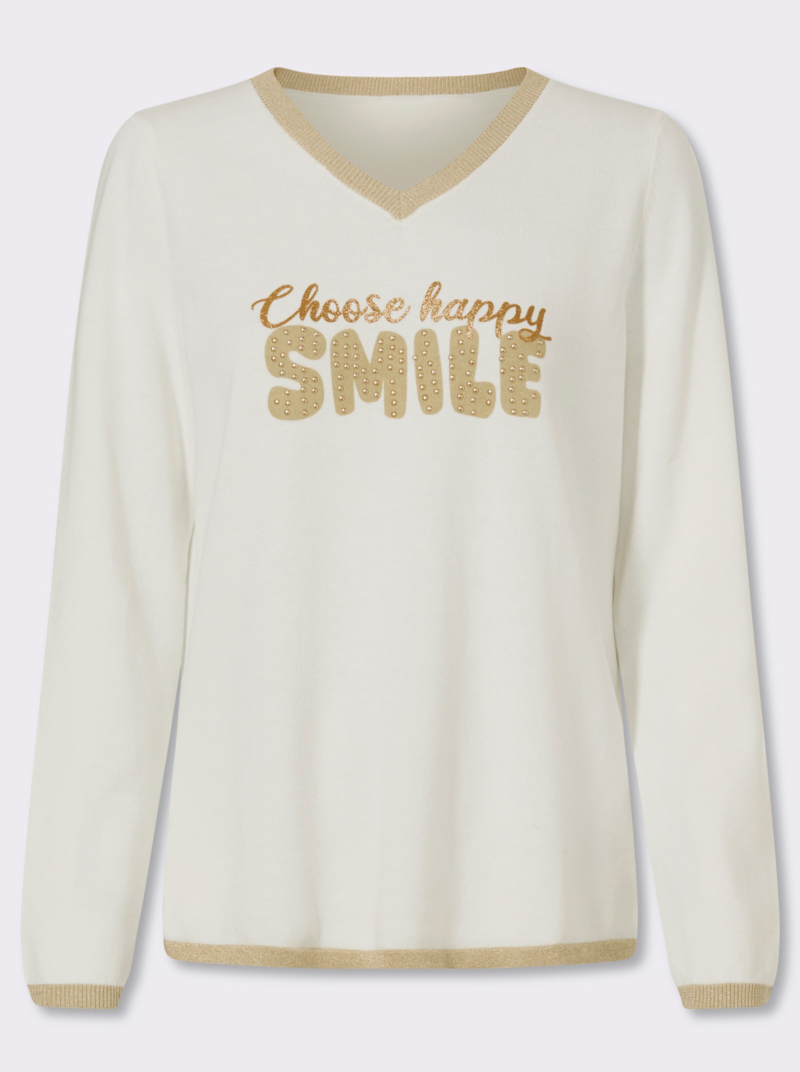 heine Pullover mit Glanzdetails - ecru