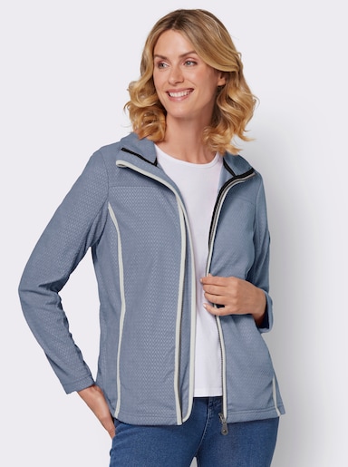 Fleece-Jacke - taubenblau