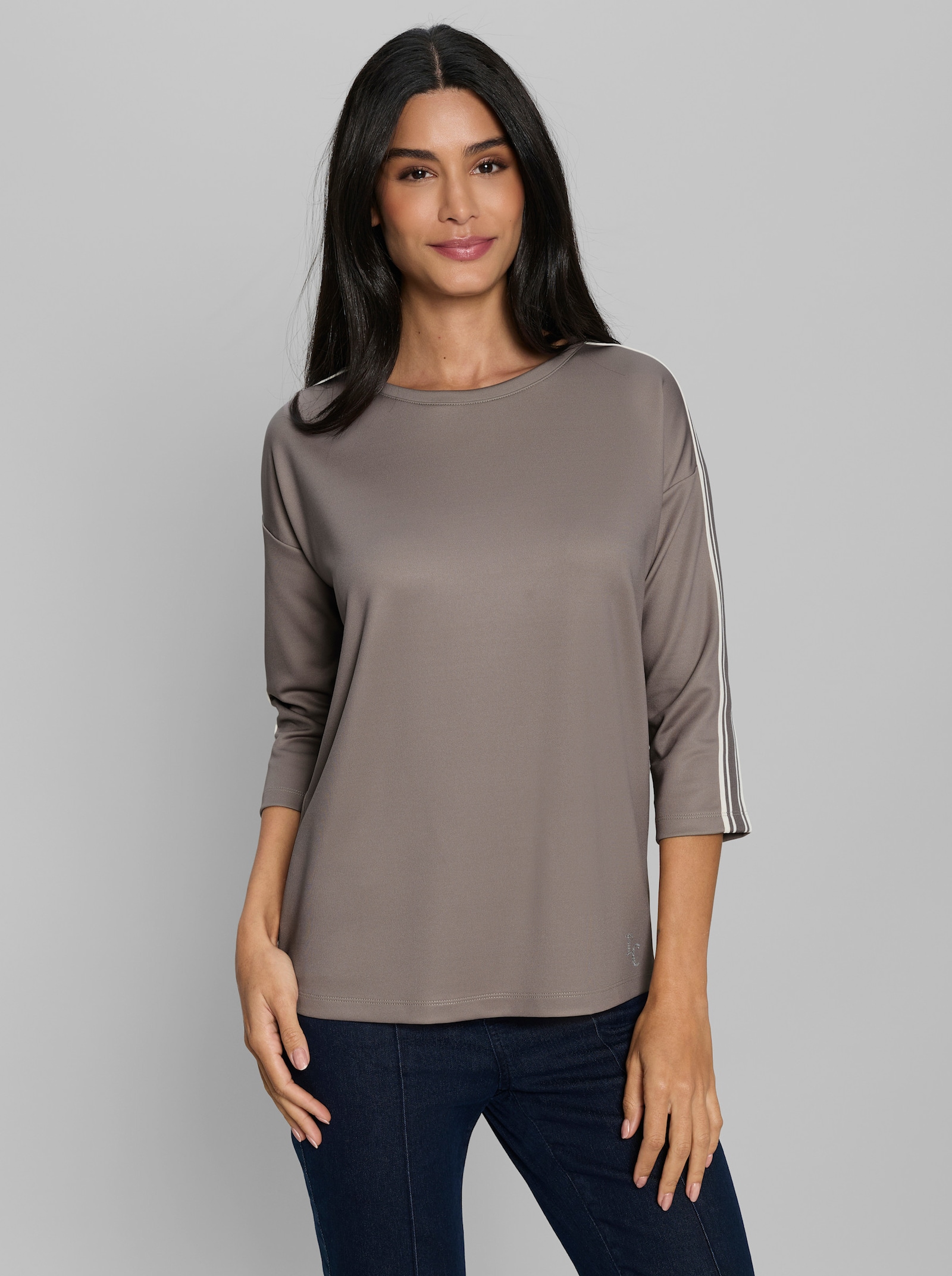 heine Sweatshirt mit Modal - taupe