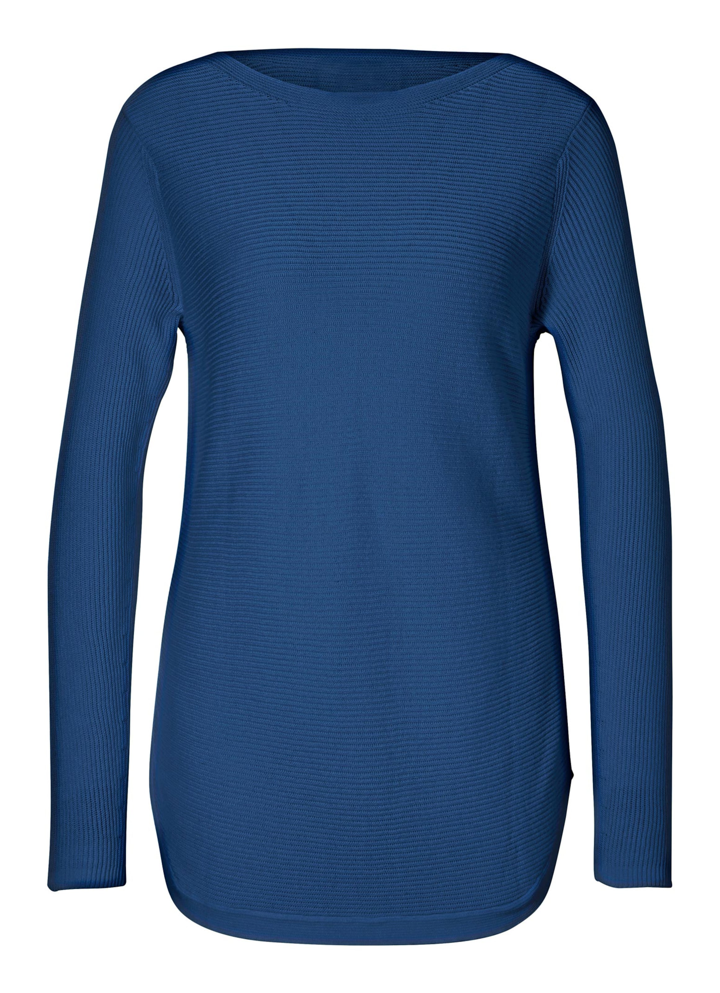 Damenmode Pullover Linea Tesini Feinstrickpullover in dunkelblau 