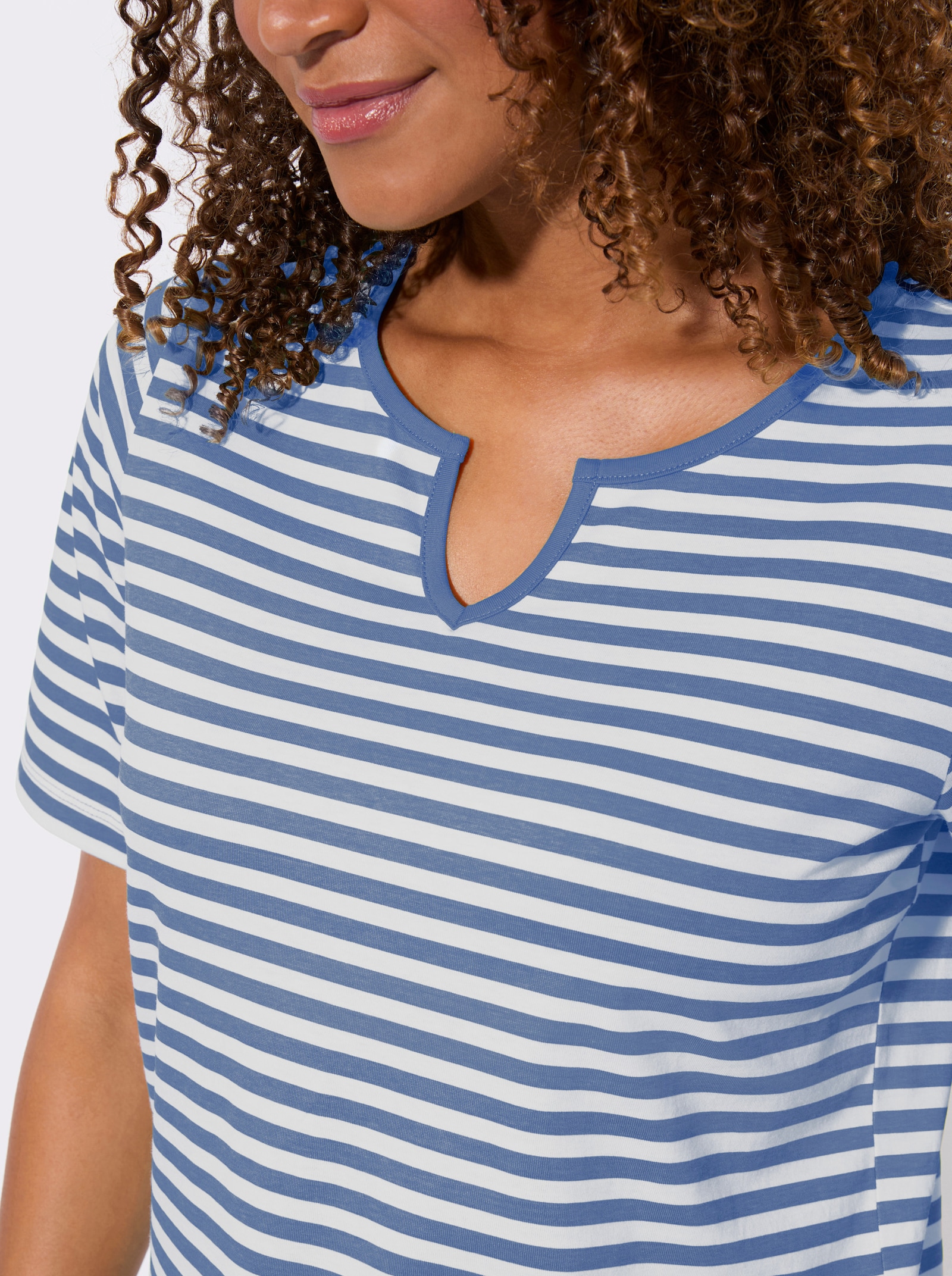 Shirt-Set mit kurzen Ärmeln - jeansblau
