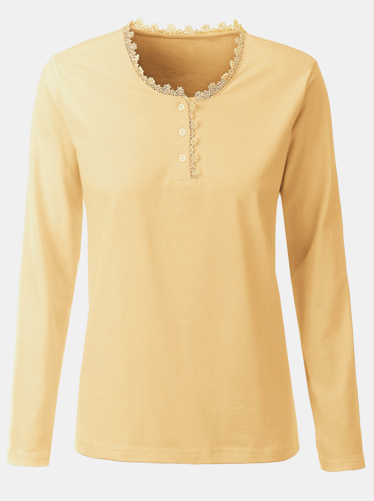wäschepur Pyjama-Shirt - vanillegeel