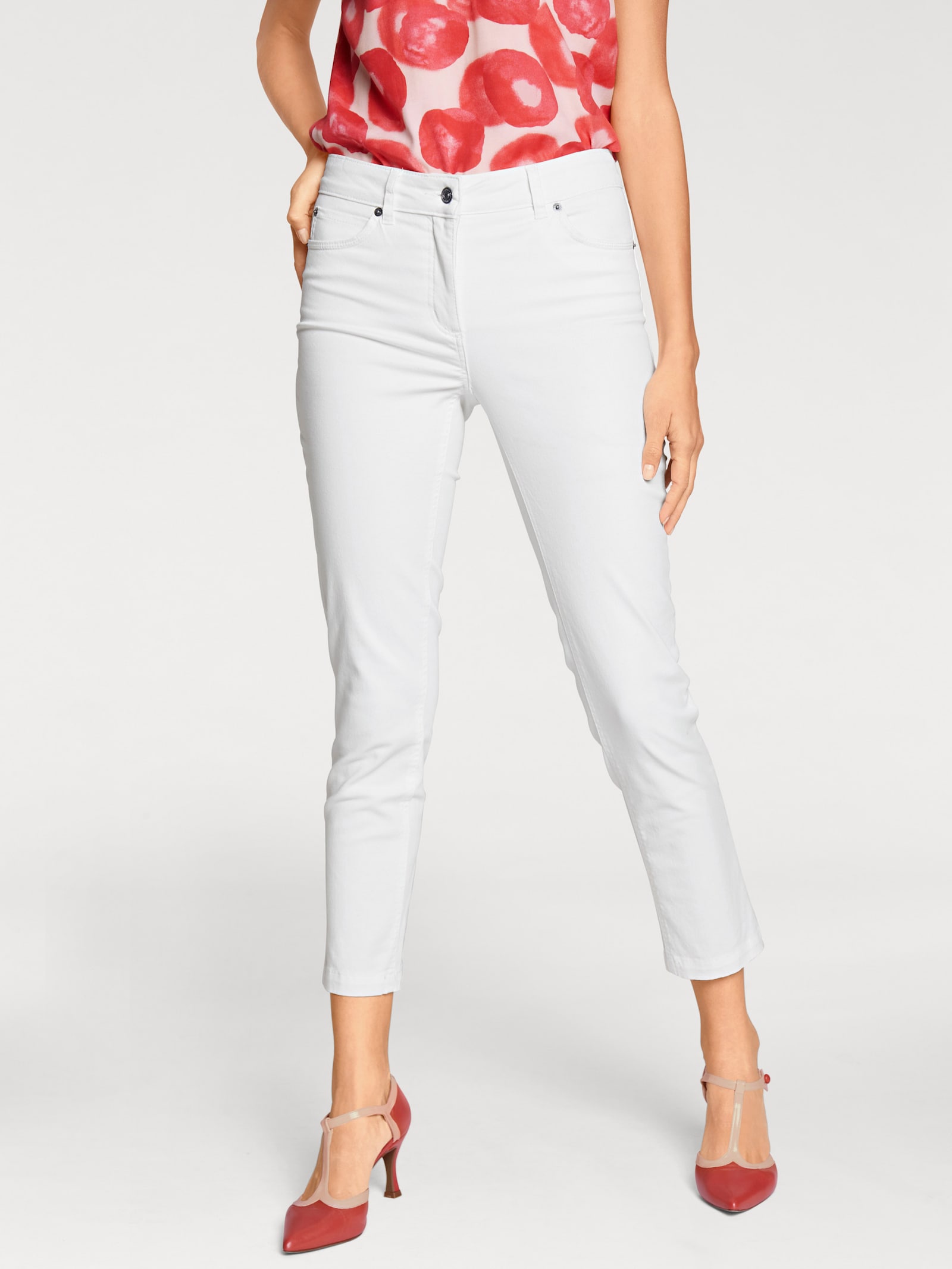 heine Jean 7/8 avec Power Mesh - blanc