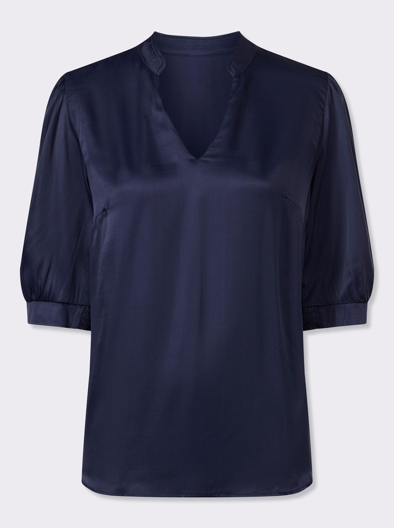 heine Kurzarm-Bluse - marine