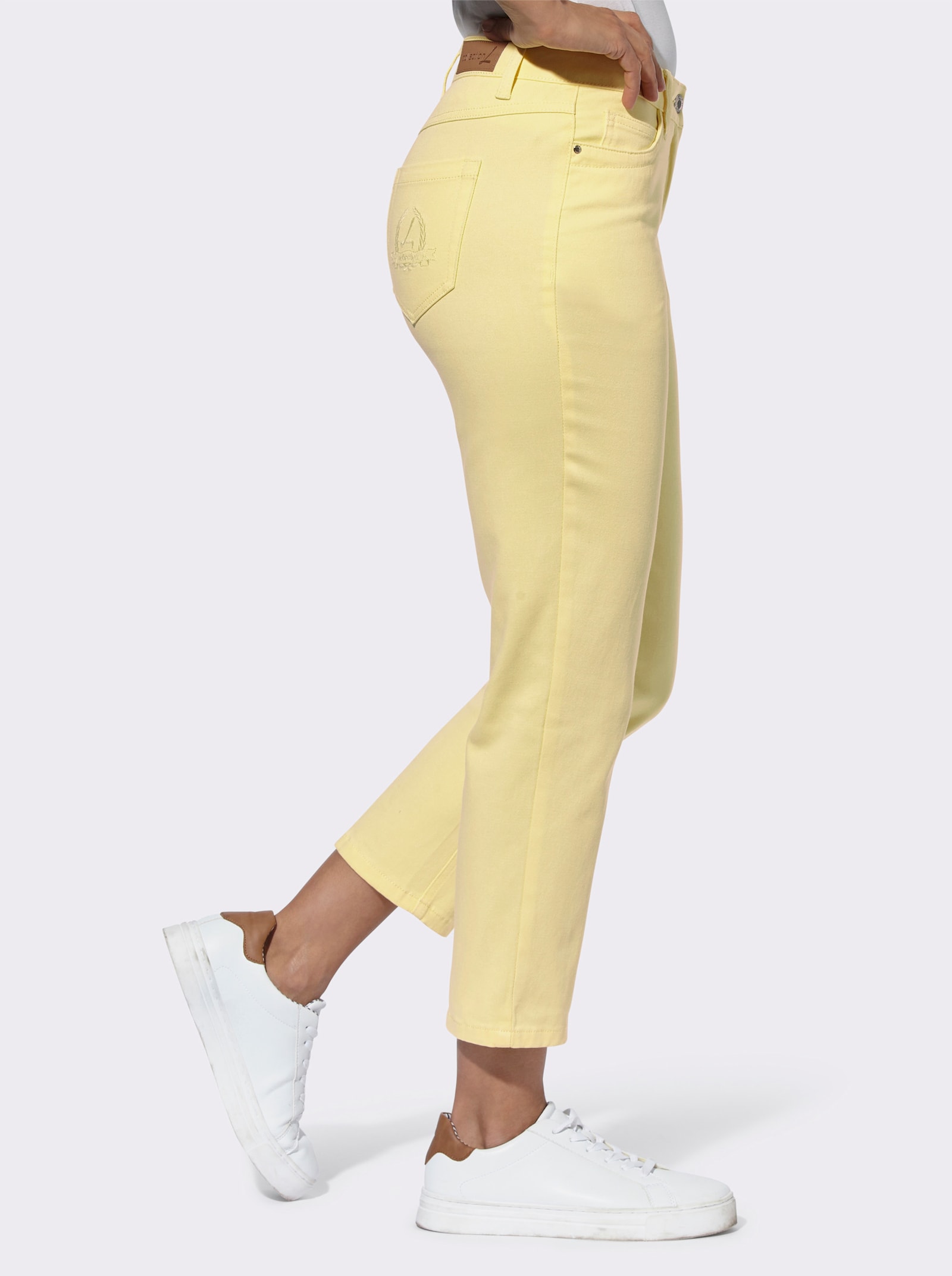 7/8-broek met stretch - citroen