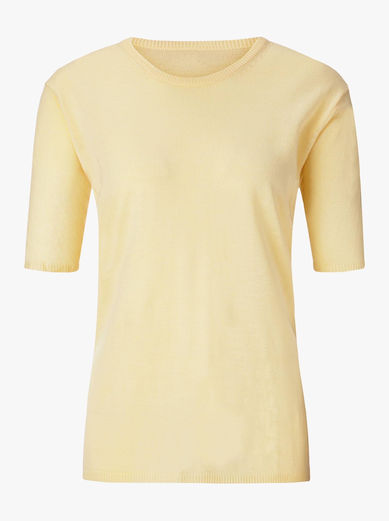 Twinset met ribboorden - vanillegeel