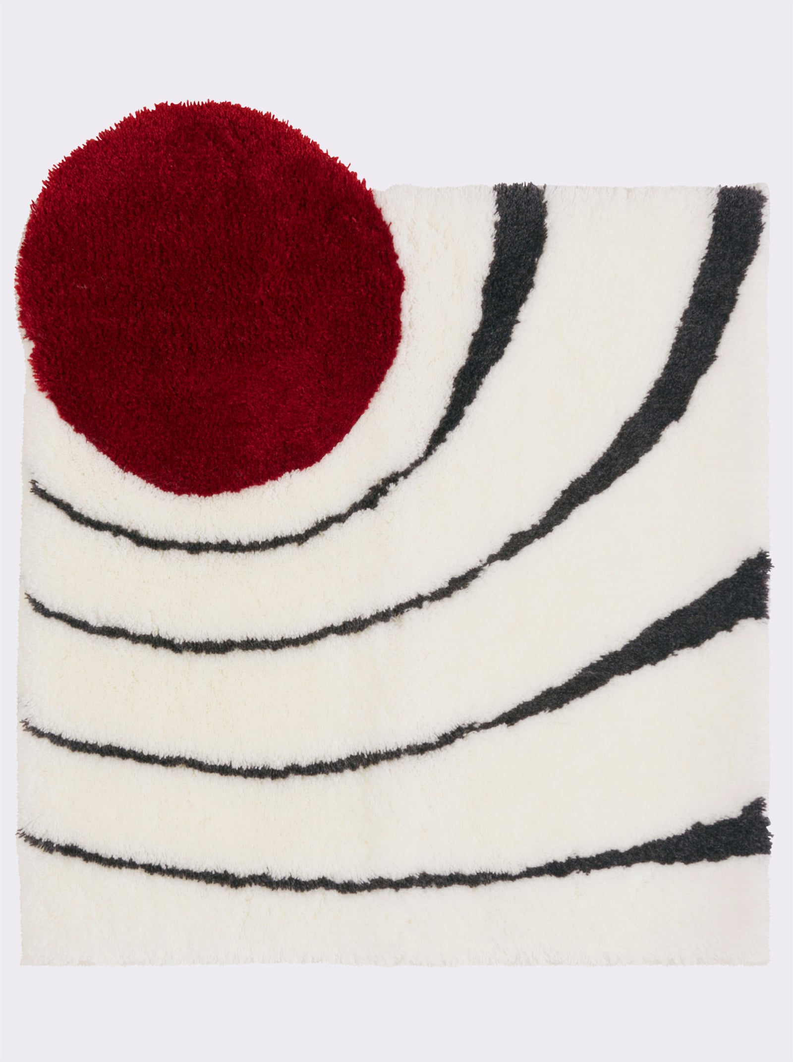 Grund Badematte - weiß-rot