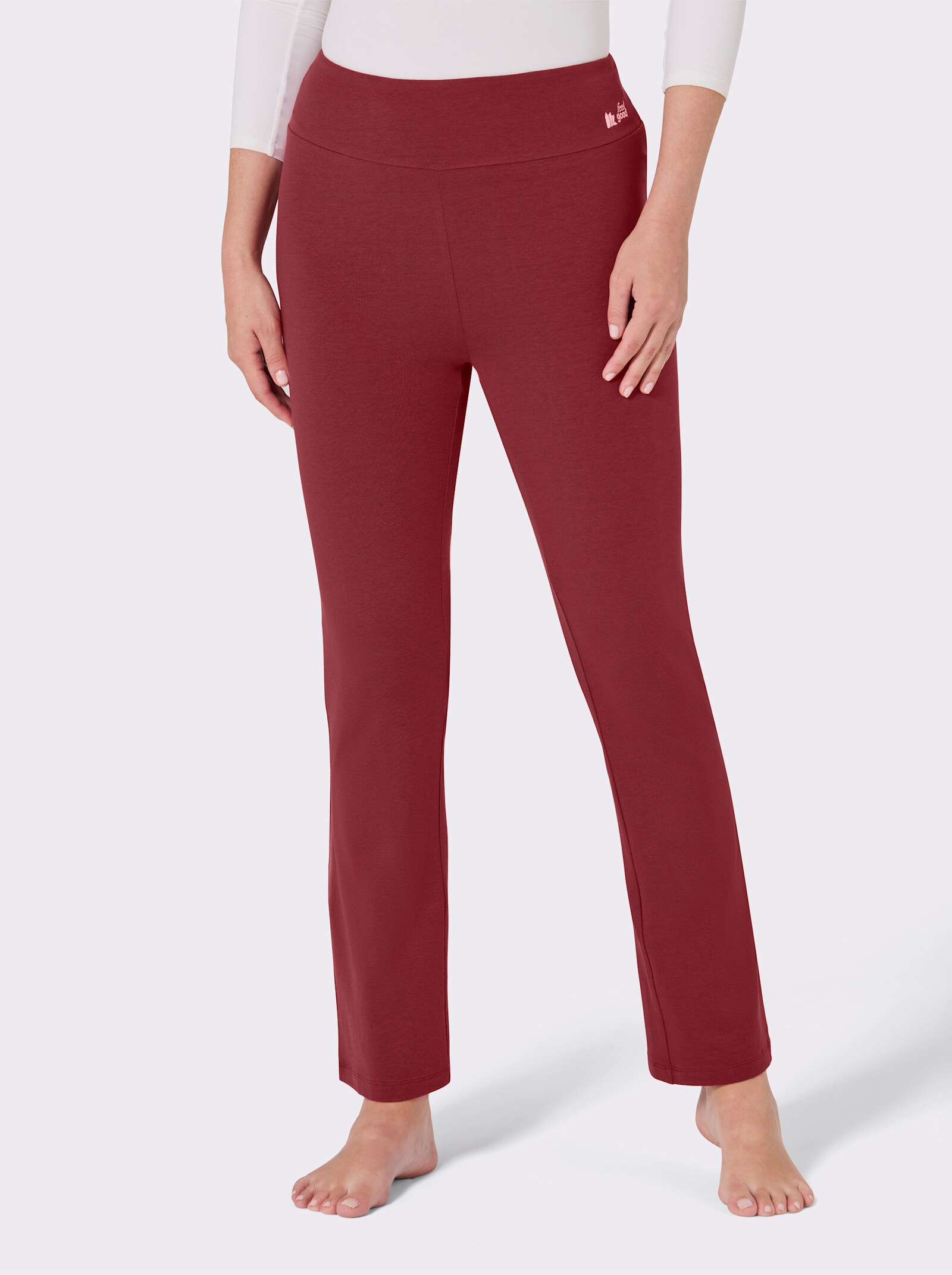 feel good Dehnbund-Hose mit Stretch - dunkelrot