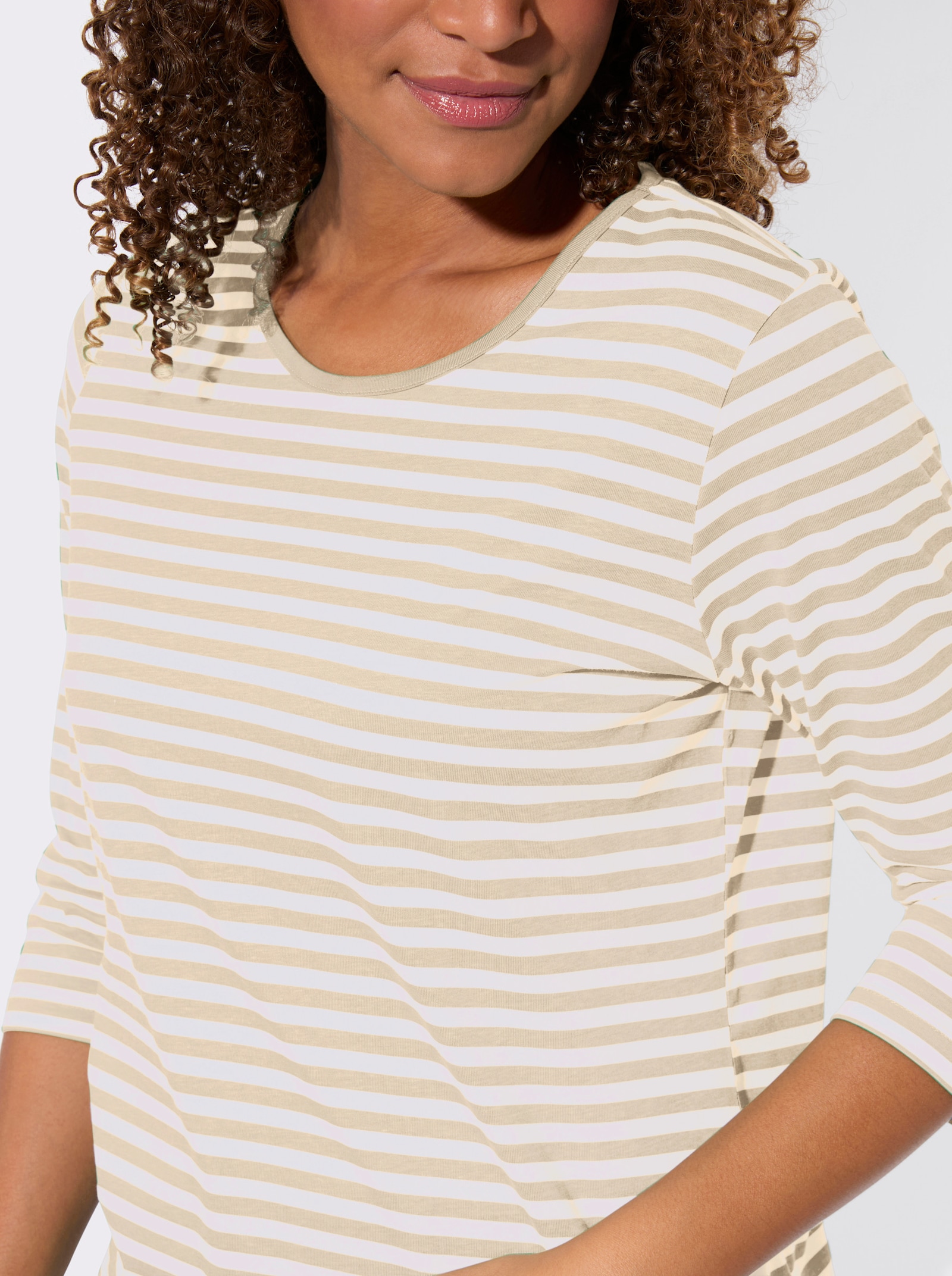 Shirt-Set mit 3/4-Ärmeln - sand