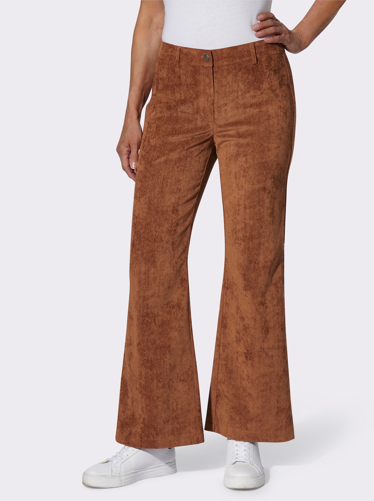 Ribcordbroek - cognac