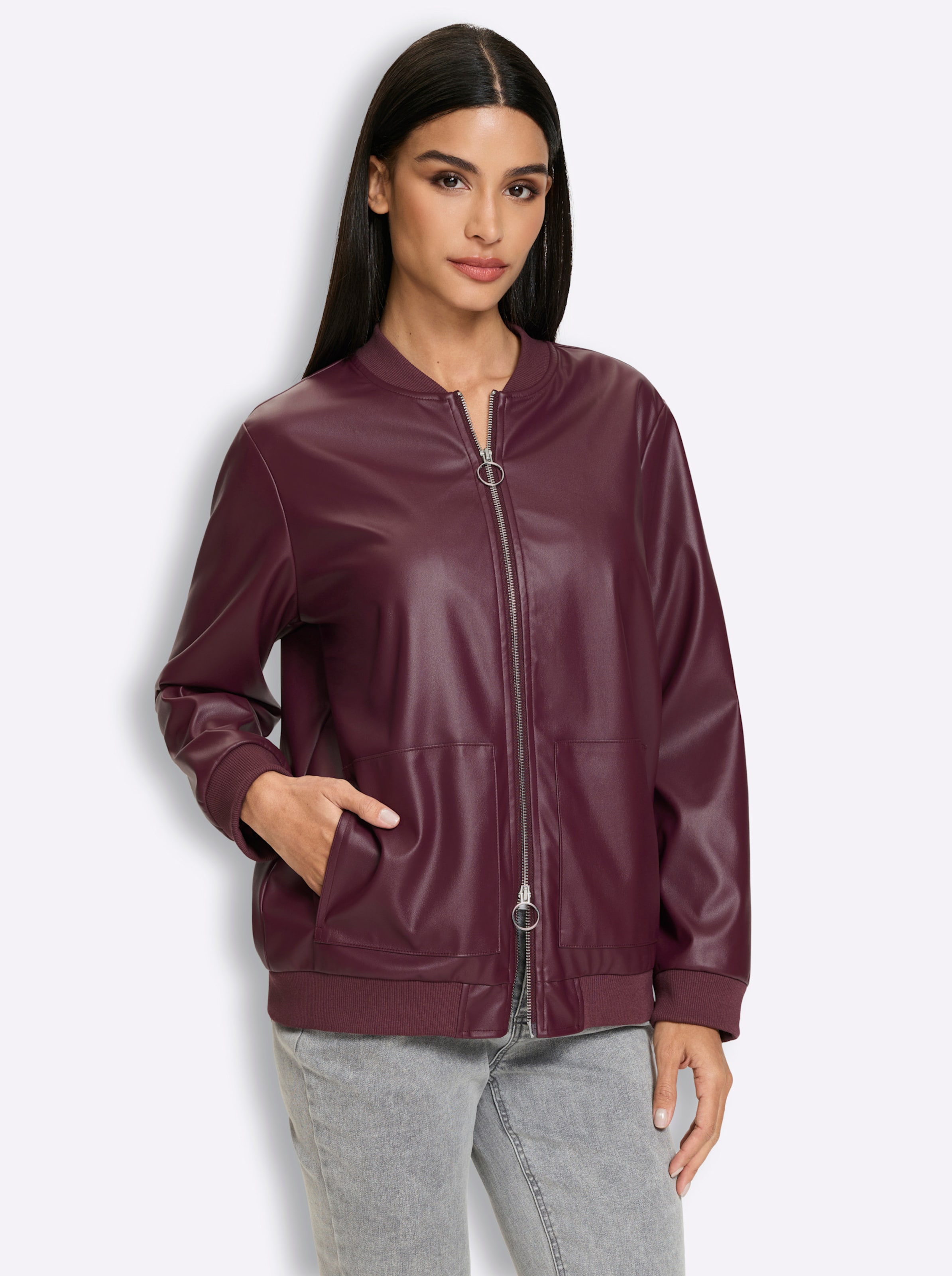 Lederimitatjacke