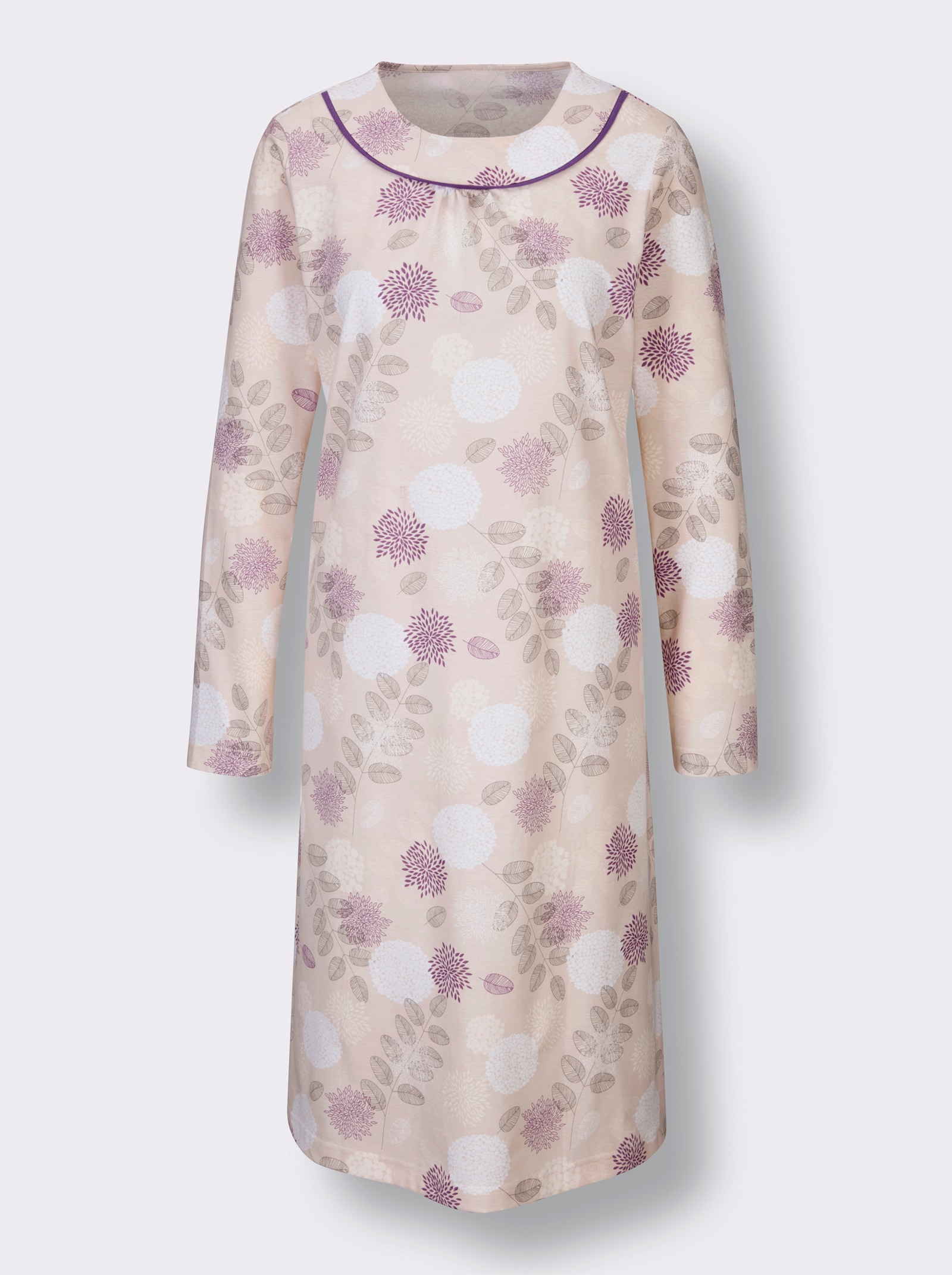 wäschepur Nachthemd - elfenbein-bedruckt