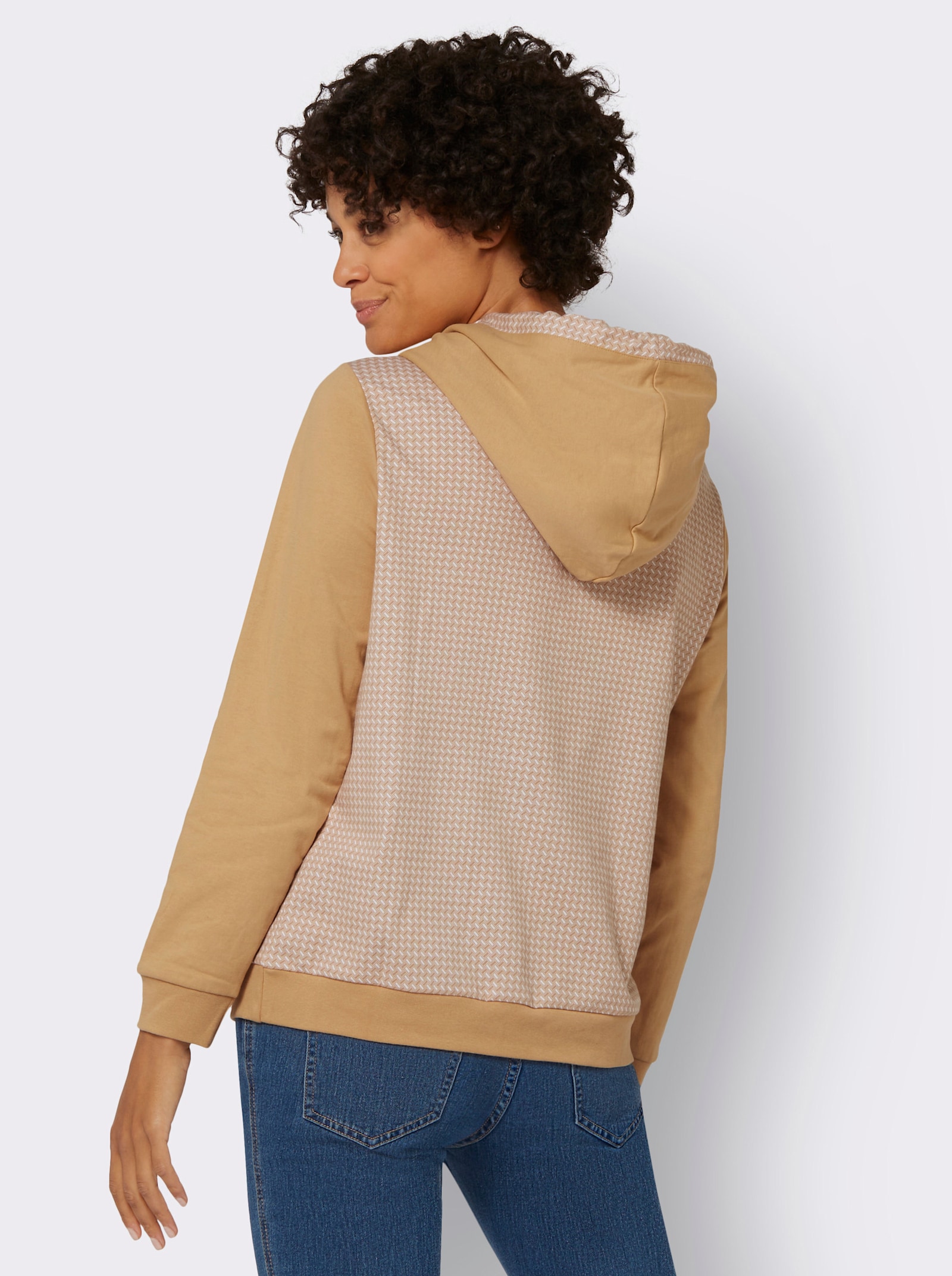 Sweatshirt mit Kapuze - camel