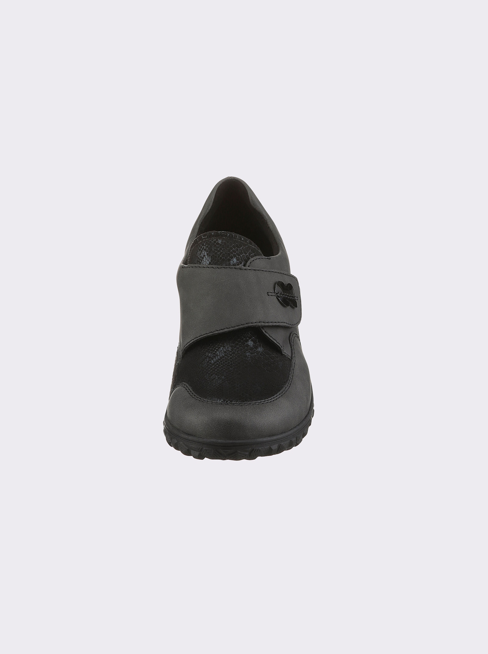 Rieker Slipper mit Klettverschluss - grau