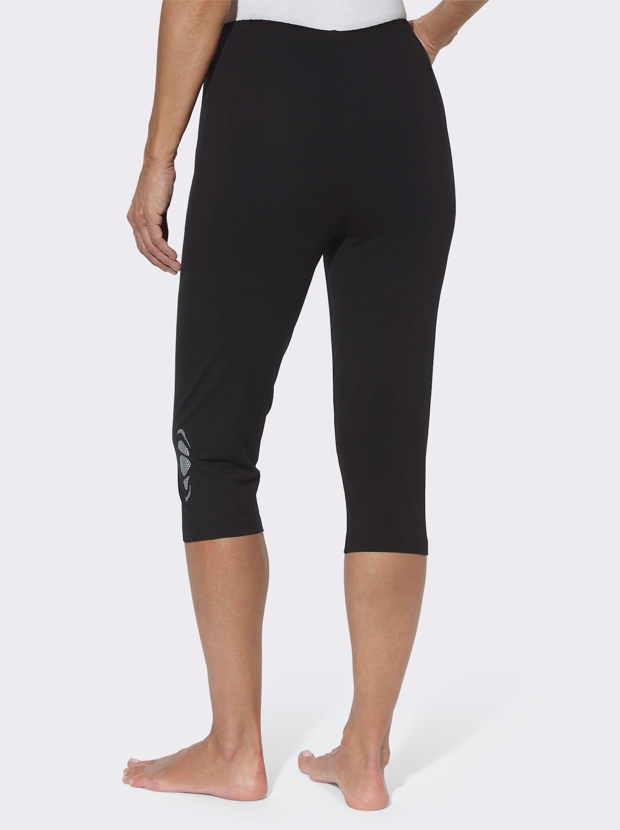 Capri-legging - wit + zwart