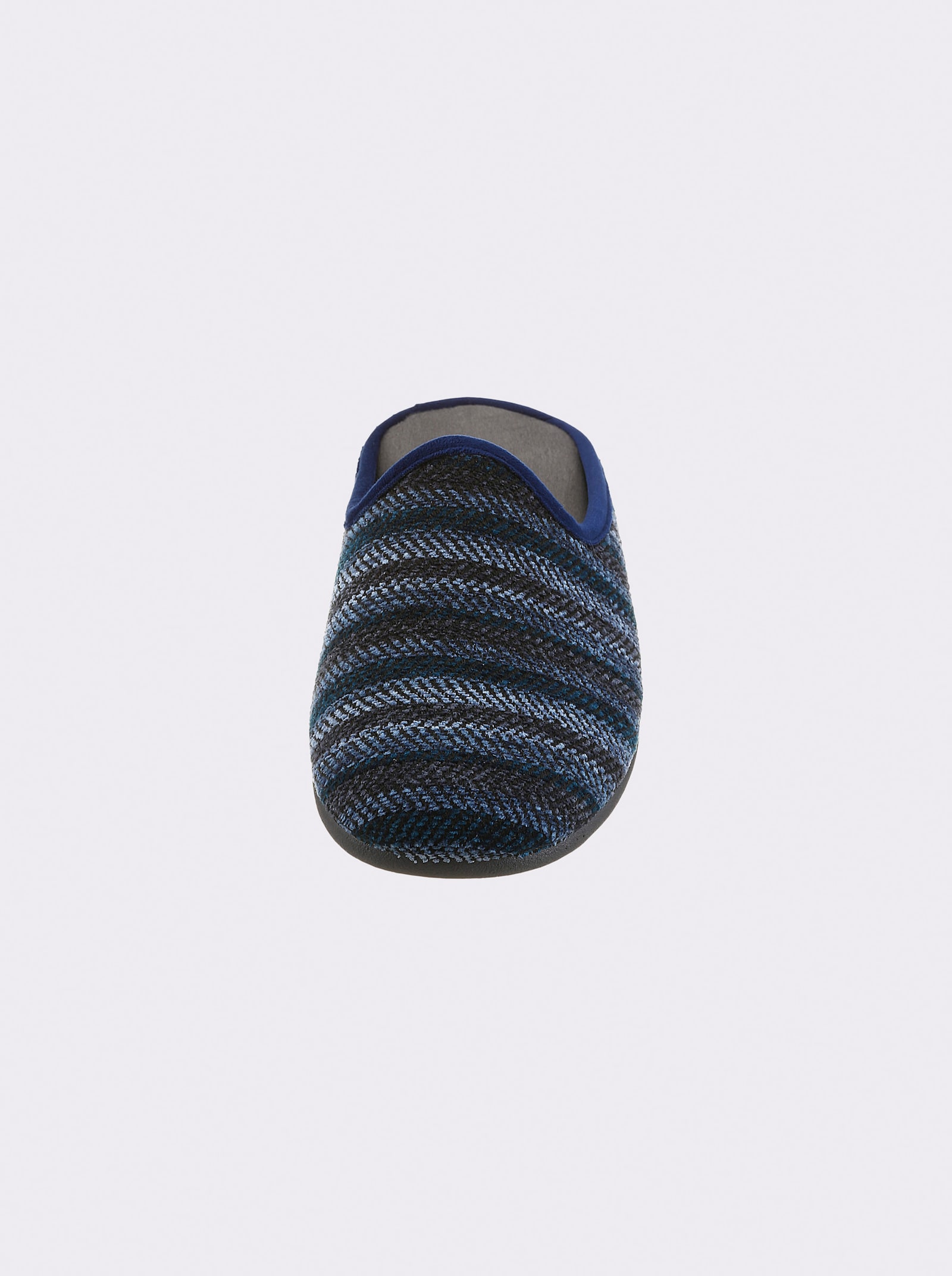 Pantoffel mit weich gepolsterter Innensohle - marine-gemustert