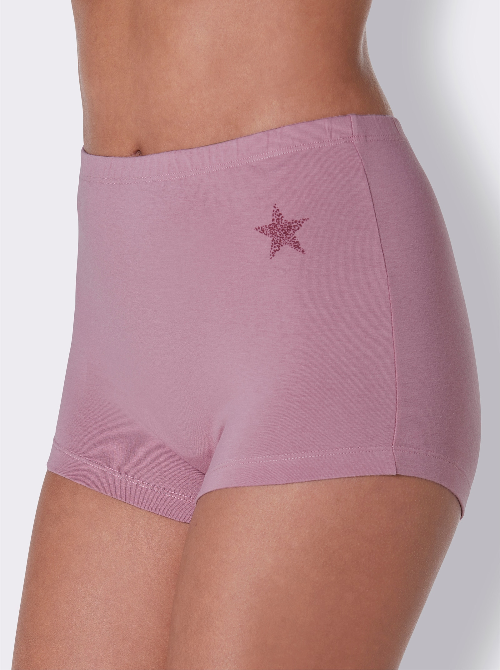 Hipster met sterretjesprint opzij voor - orchidee + lichtblauw + lichtgrijs