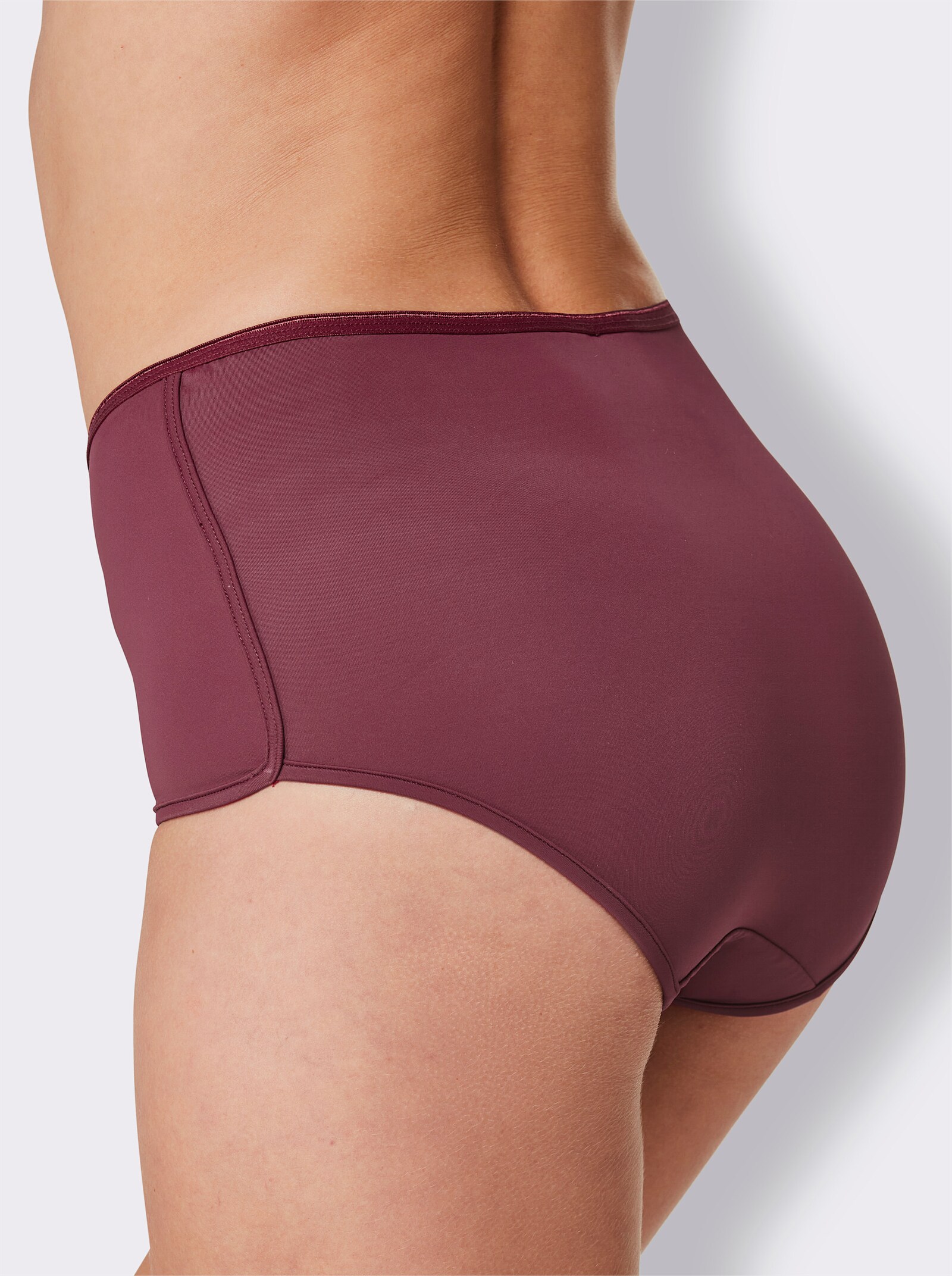 wäschepur Hipster mit flachen Abschlüssen - bordeaux