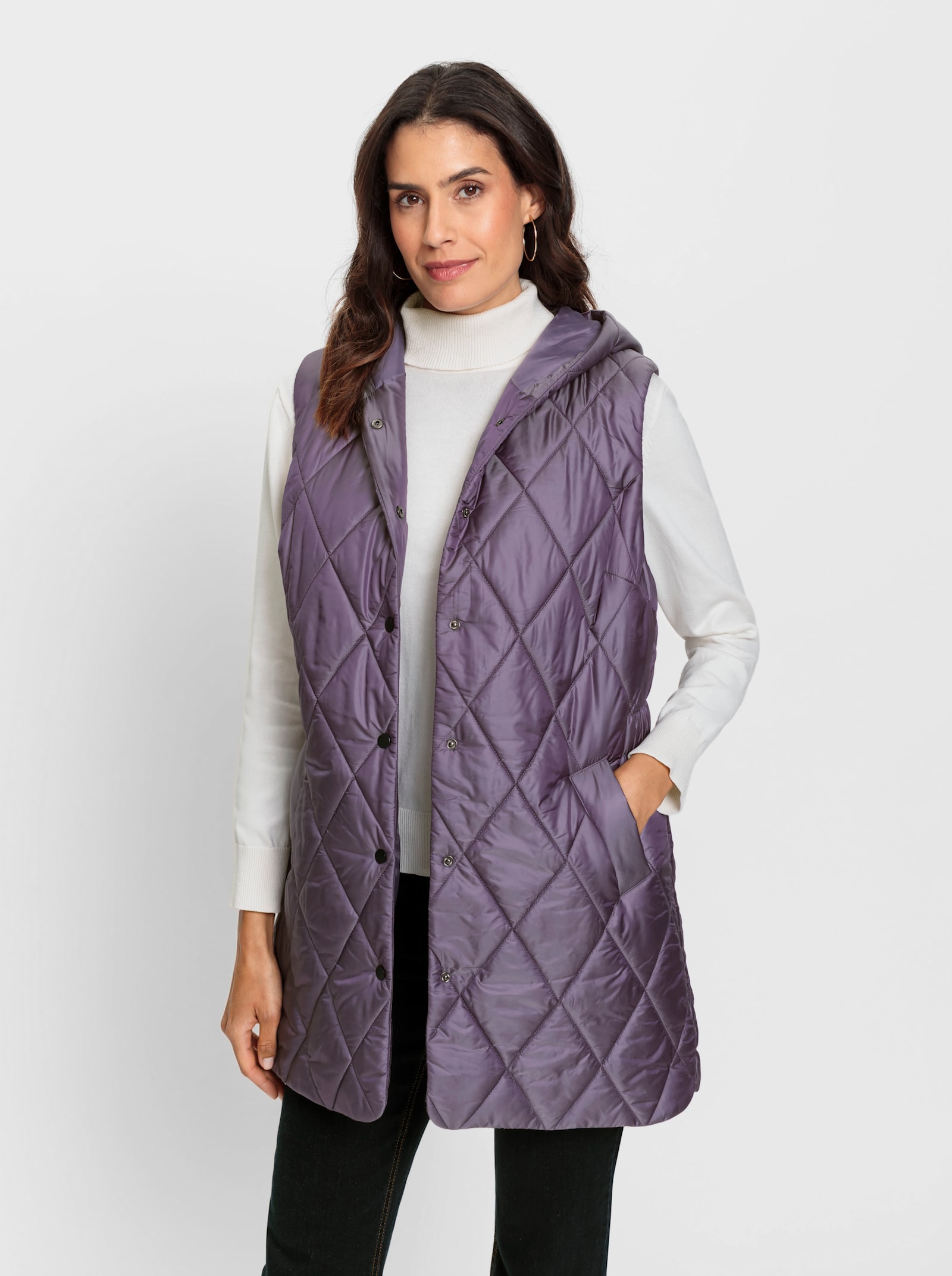 Steppweste in Longform - feige