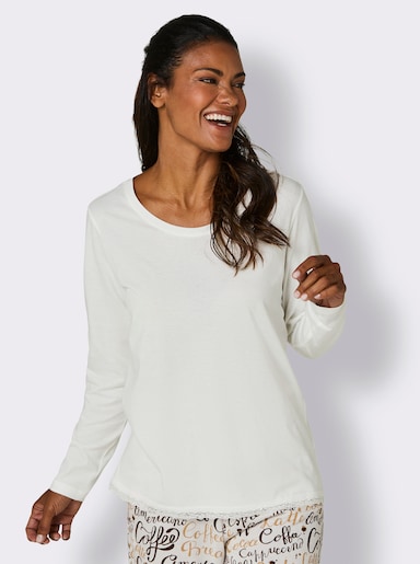 wäschepur Schlafanzug-Shirt - ecru
