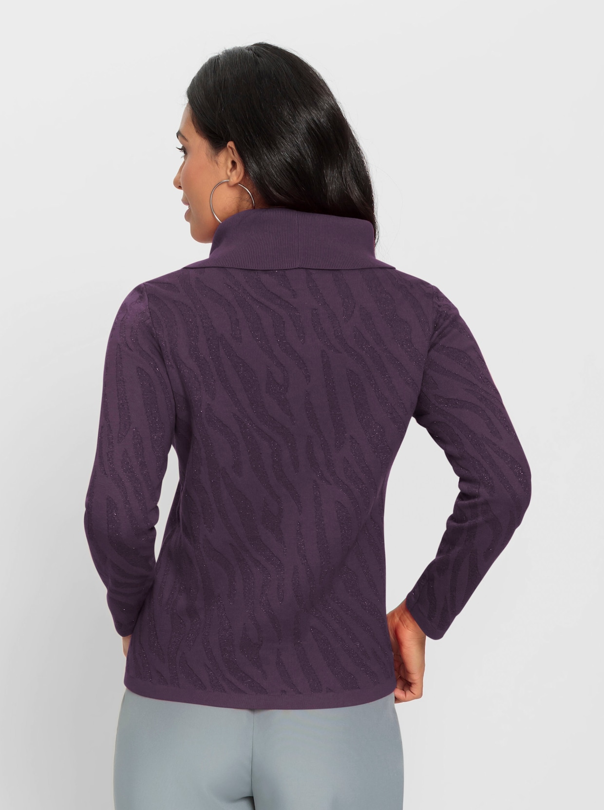 Jacquard-Pullover - traube