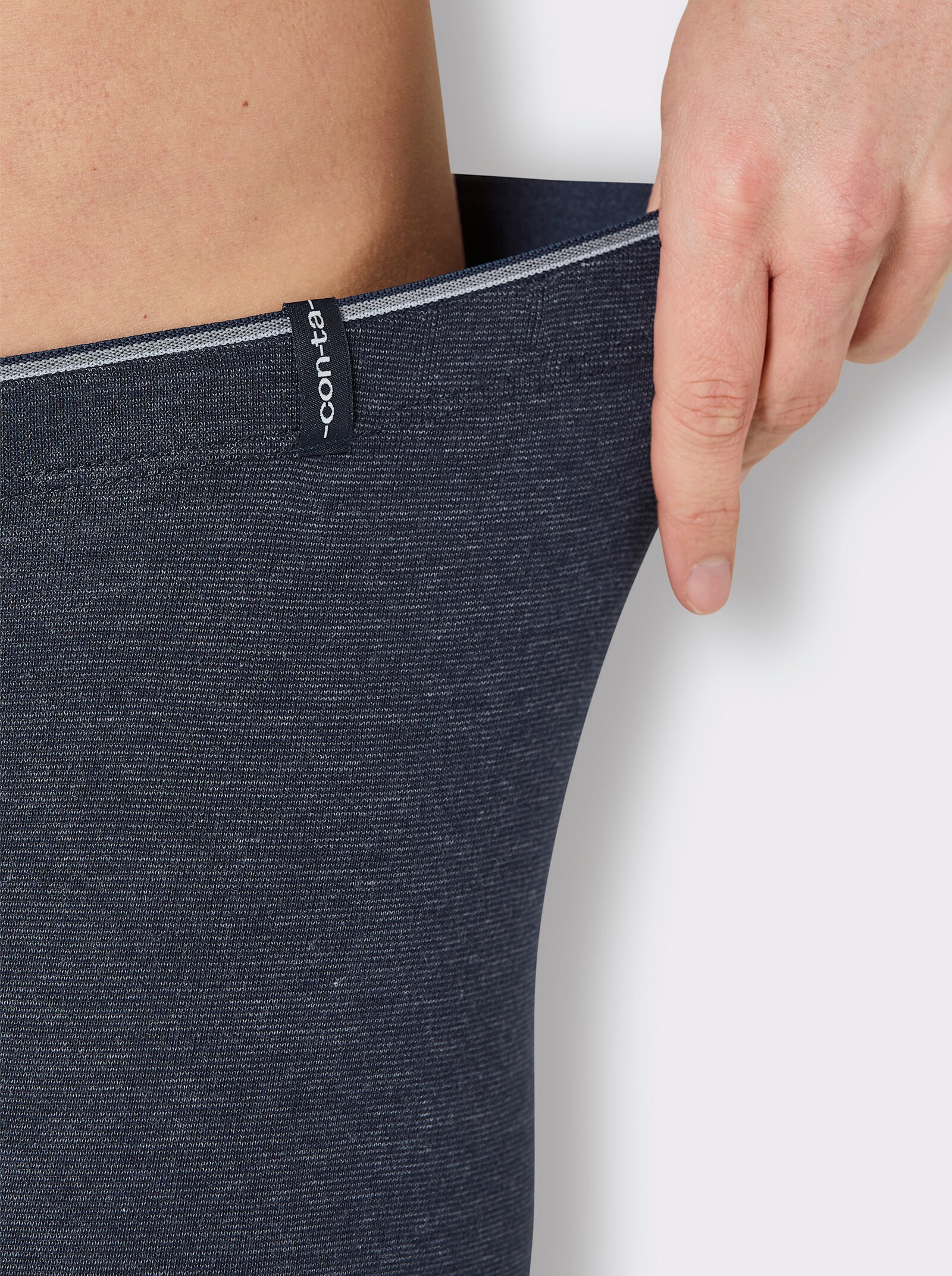 3/4 Unterhose - marine-geringelt