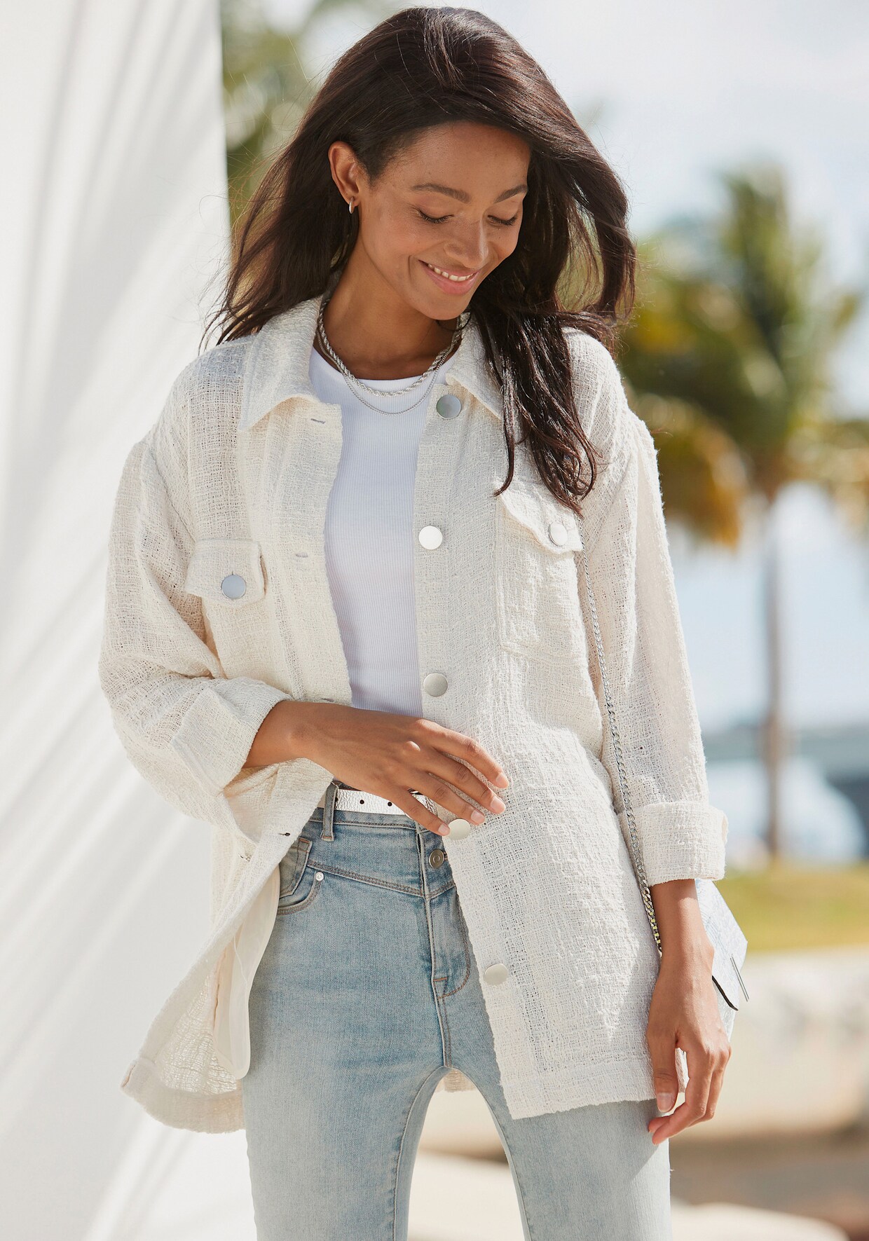 LASCANA Hemdjacke - creme