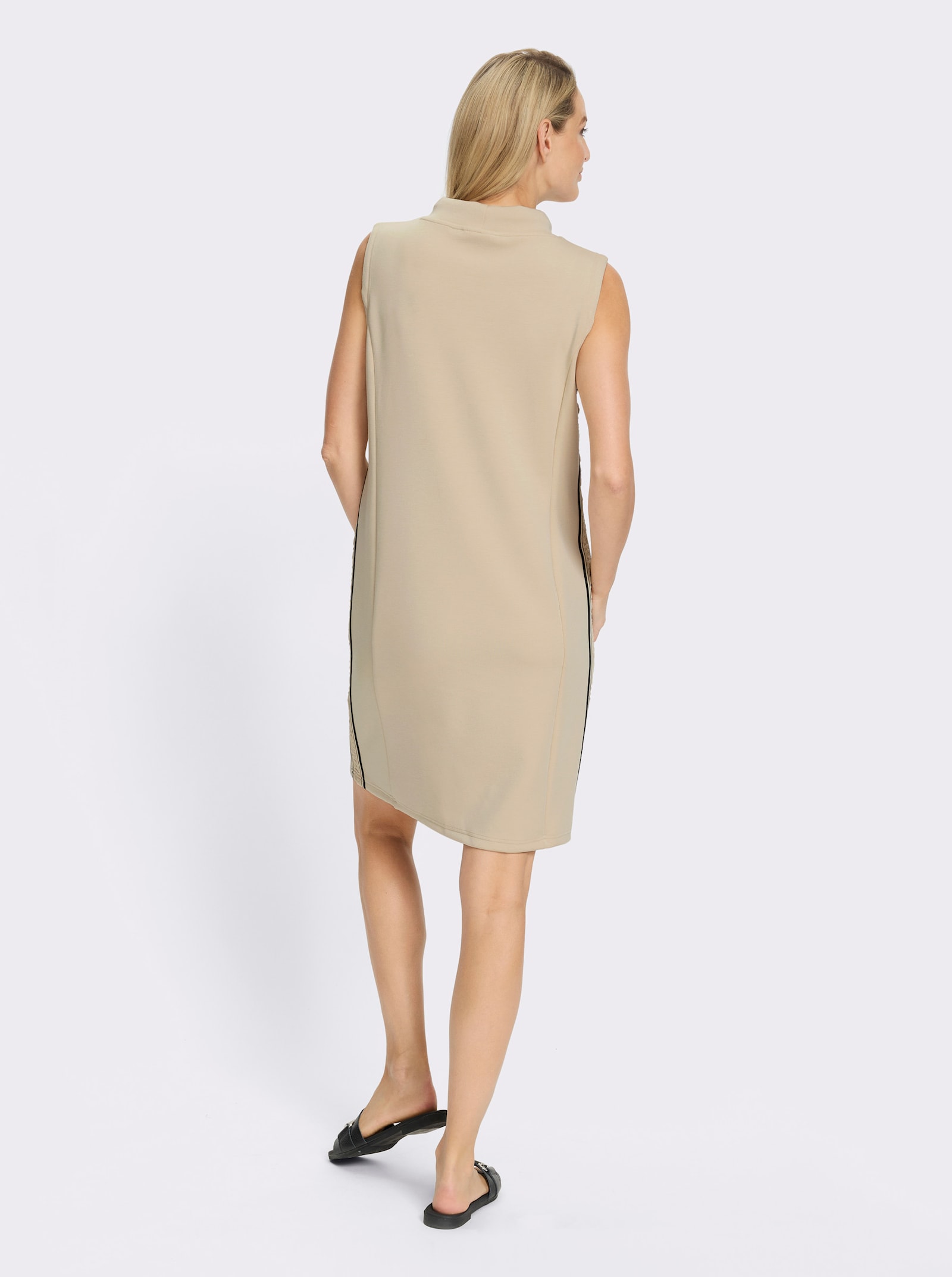 heine Robe sweat à col montant - sable