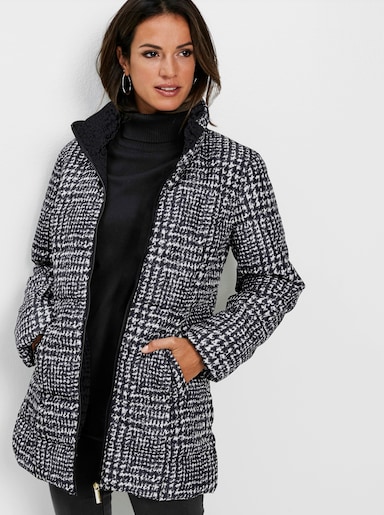 Wendejacke - schwarz-weiß-bedruckt