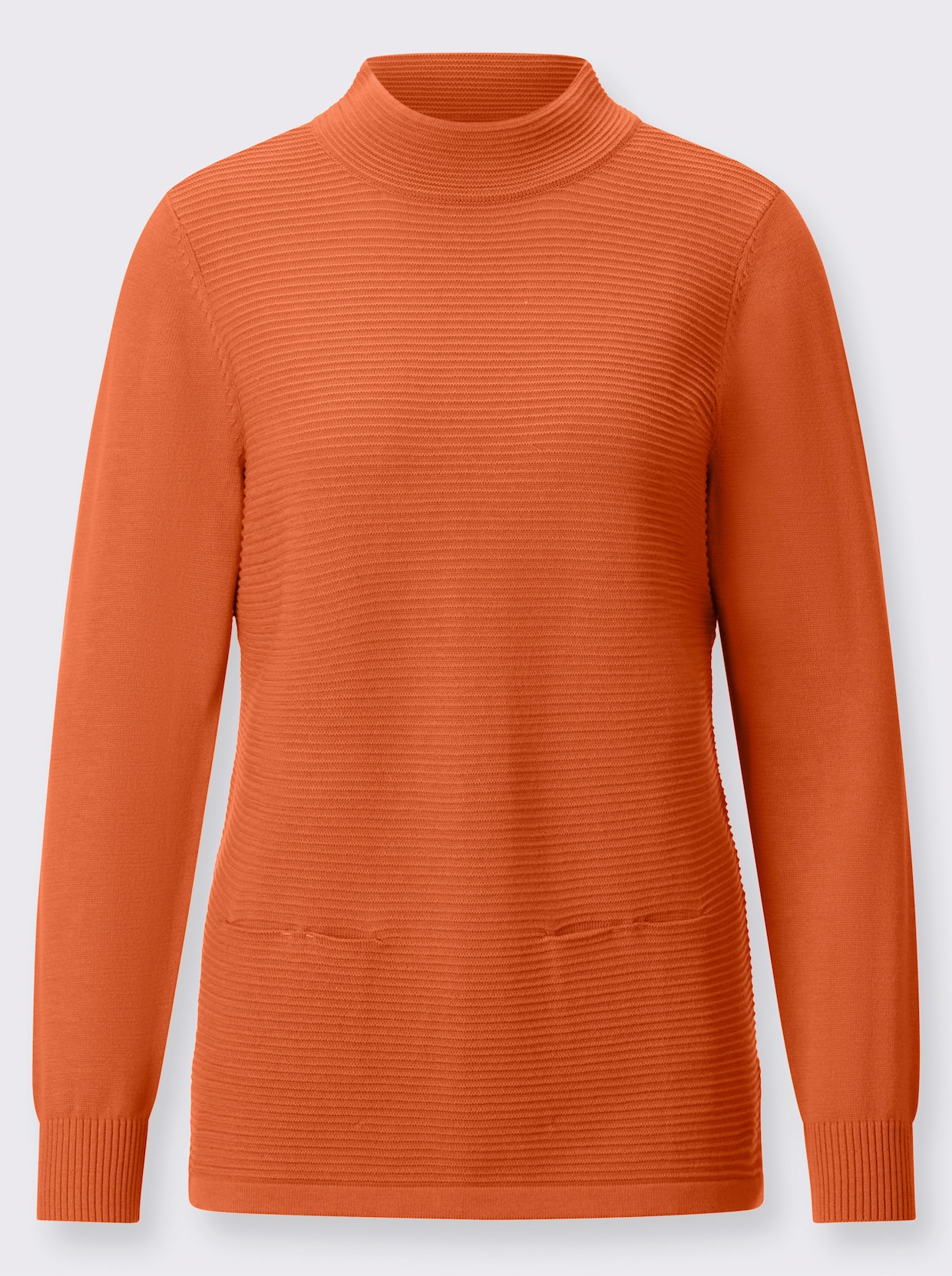 Stehkragenpullover - papaya