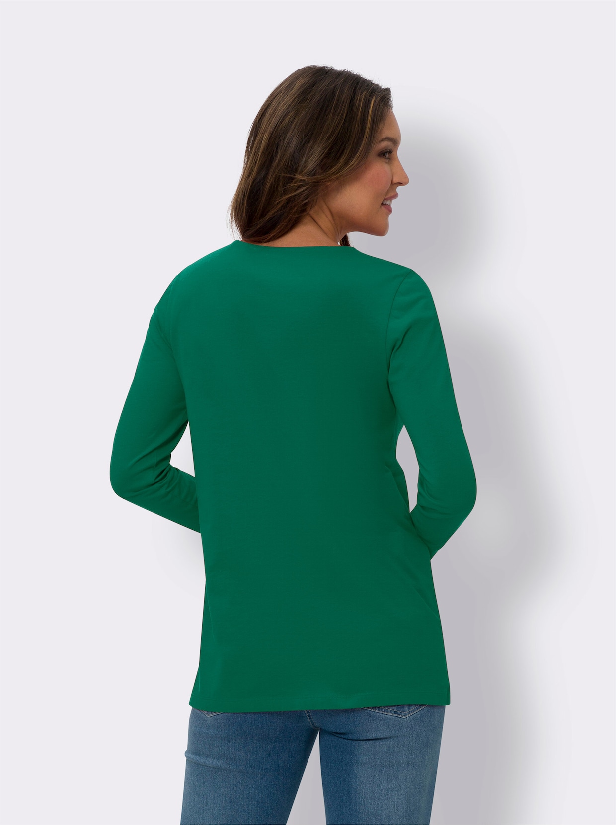 Dlouhé tričko - zelená
