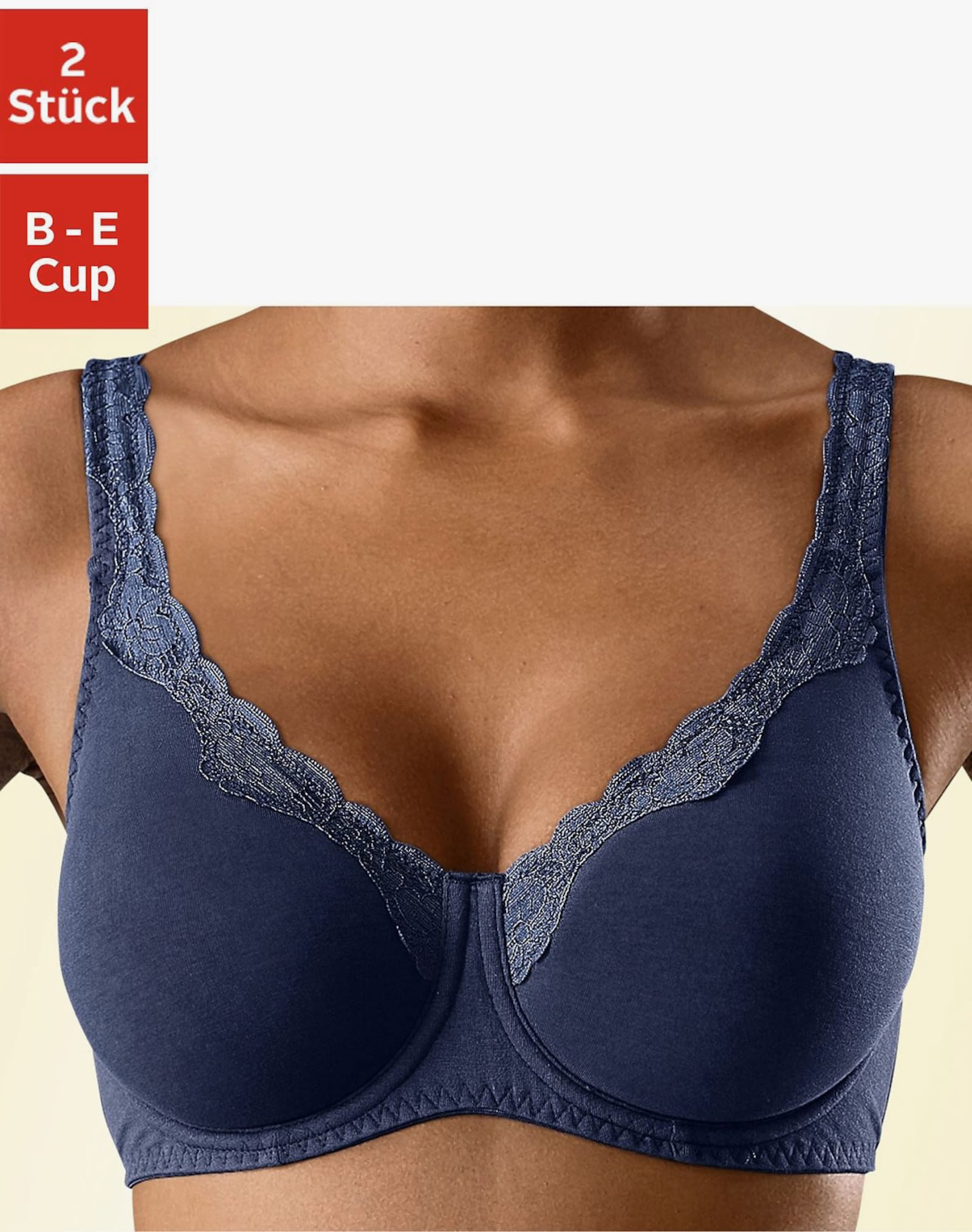 petite fleur Bügel-BH - marine+weiss