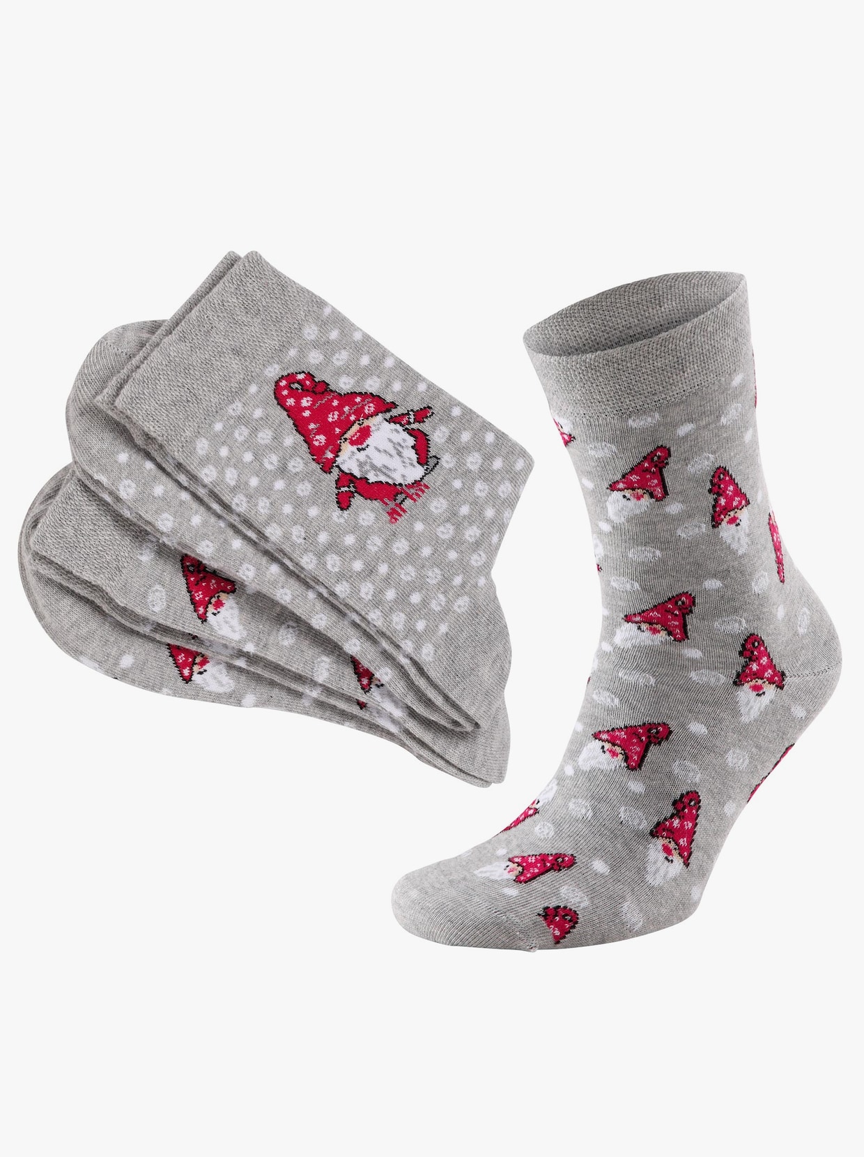 wäschepur Damen-Socken - grau-gemustert